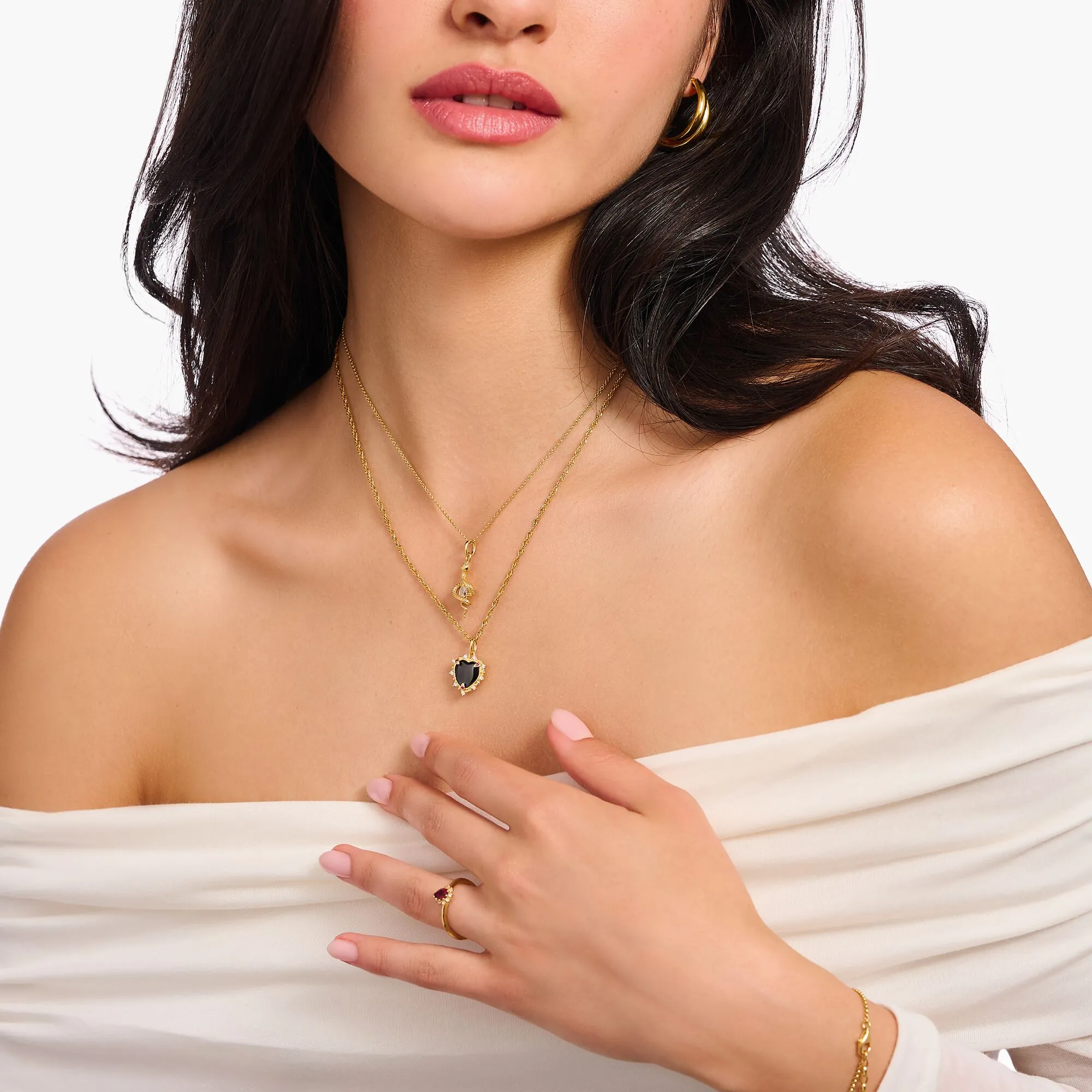 Thomas Sabo Damenketten Romantik-Kette mit Anhänger Herz Gold