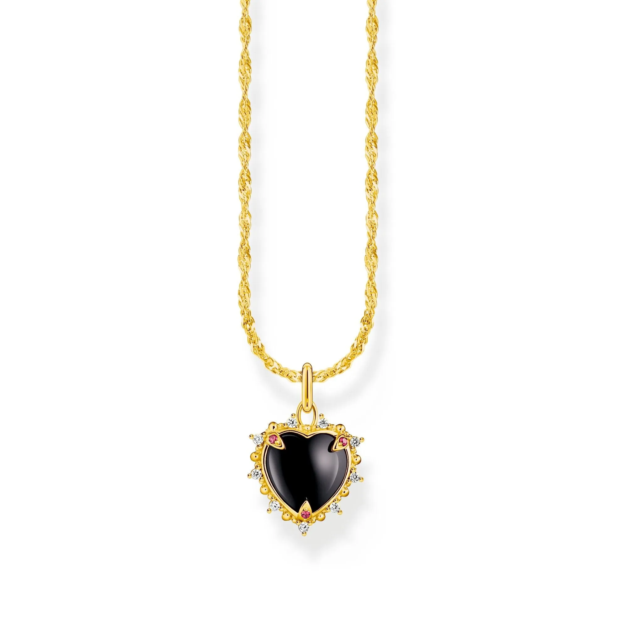 Thomas Sabo Damenketten Romantik-Kette mit Anhänger Herz Gold