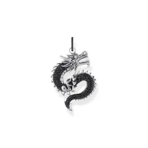 Thomas Sabo Damen Anhänger Schmuck Drachenanhänger mit schwarzen Zirkonia