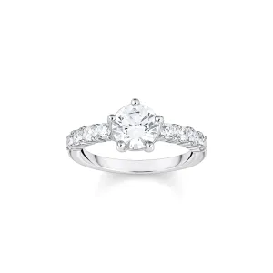 Thomas Sabo Damenringe Heritage Glam Solitärring mit weißen Zirkonia-Steinen