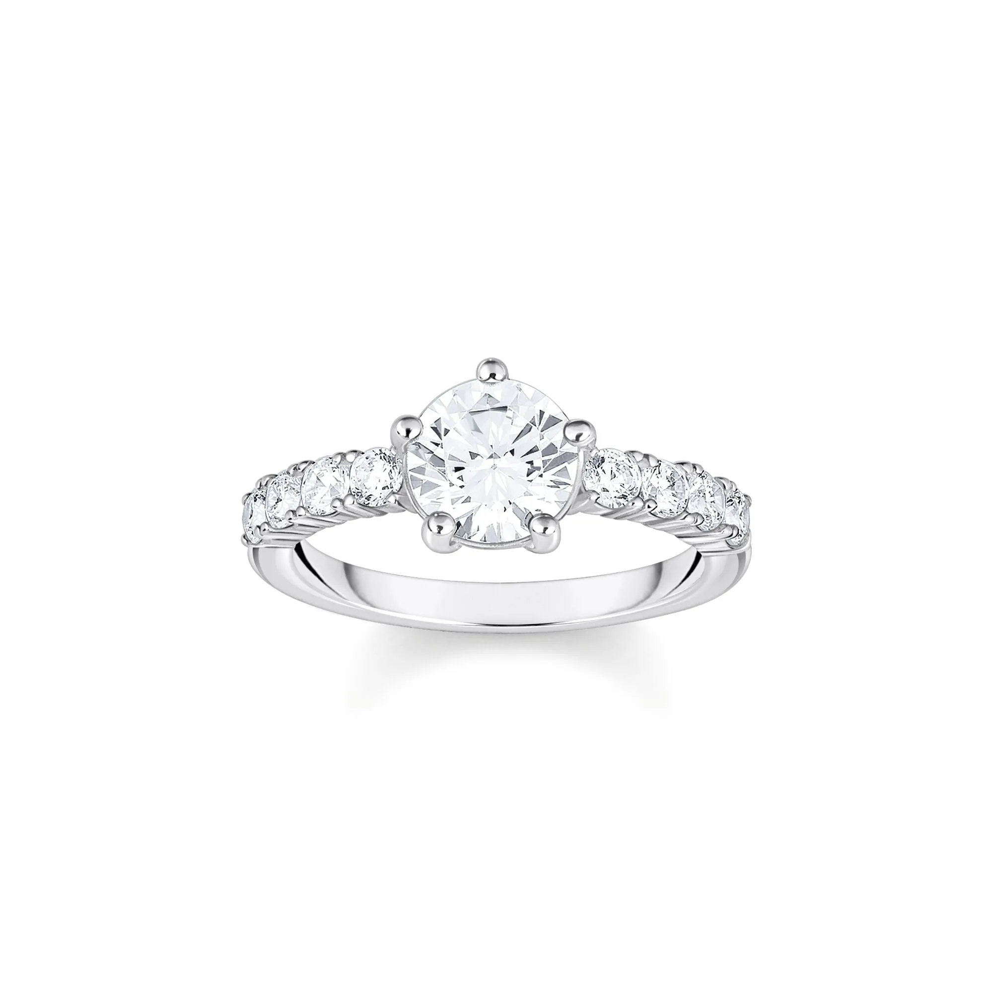 Thomas Sabo Damenringe Heritage Glam Solitärring mit weißen Zirkonia-Steinen