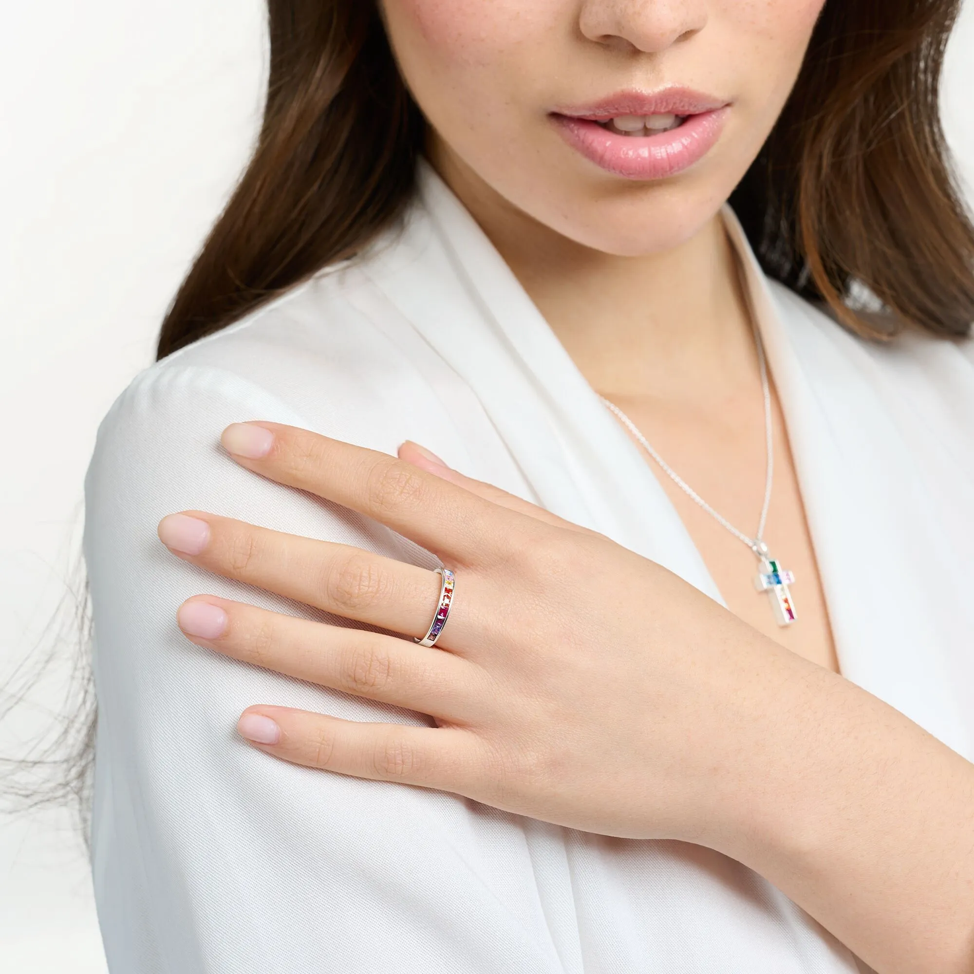 Thomas Sabo Damenringe Ring bunte Steine Silber