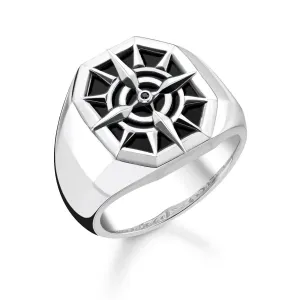 Thomas Sabo Damenringe Ring Kompass Schwarz