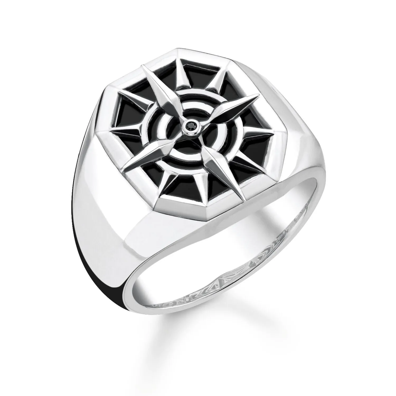 Thomas Sabo Damenringe Ring Kompass Schwarz