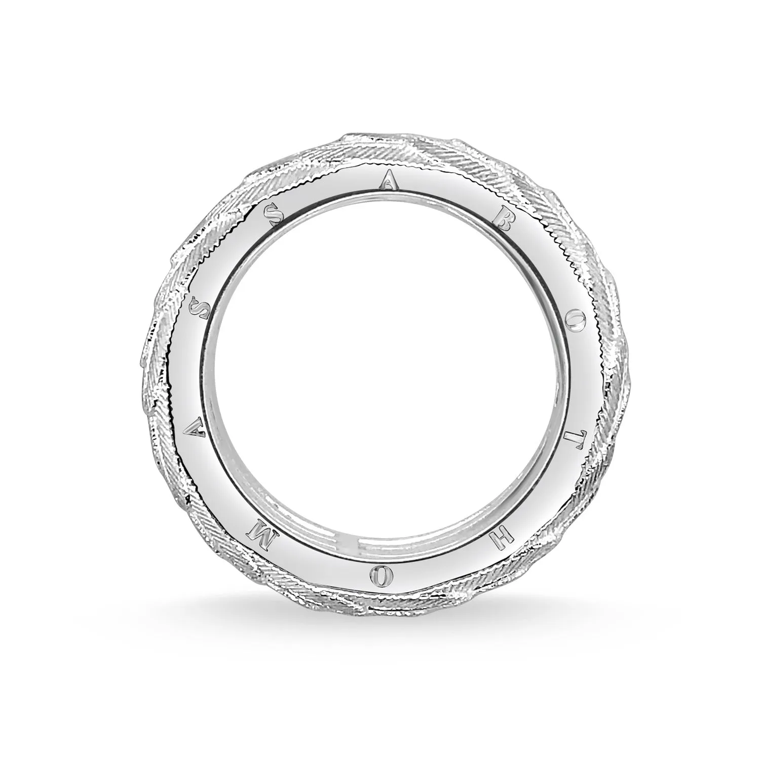 Thomas Sabo Damenringe Ring Feder Silber Schmalkantig