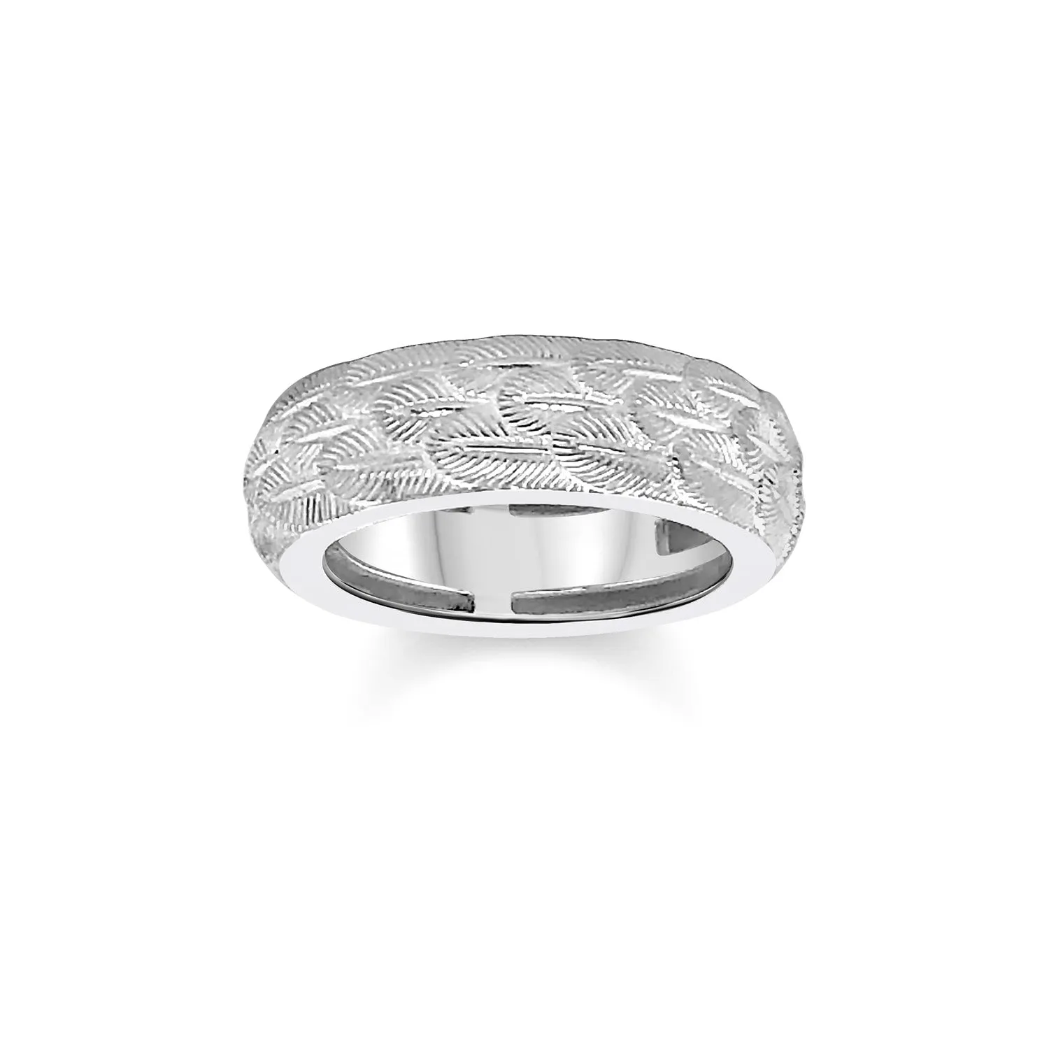 Thomas Sabo Damenringe Ring Feder Silber Schmalkantig