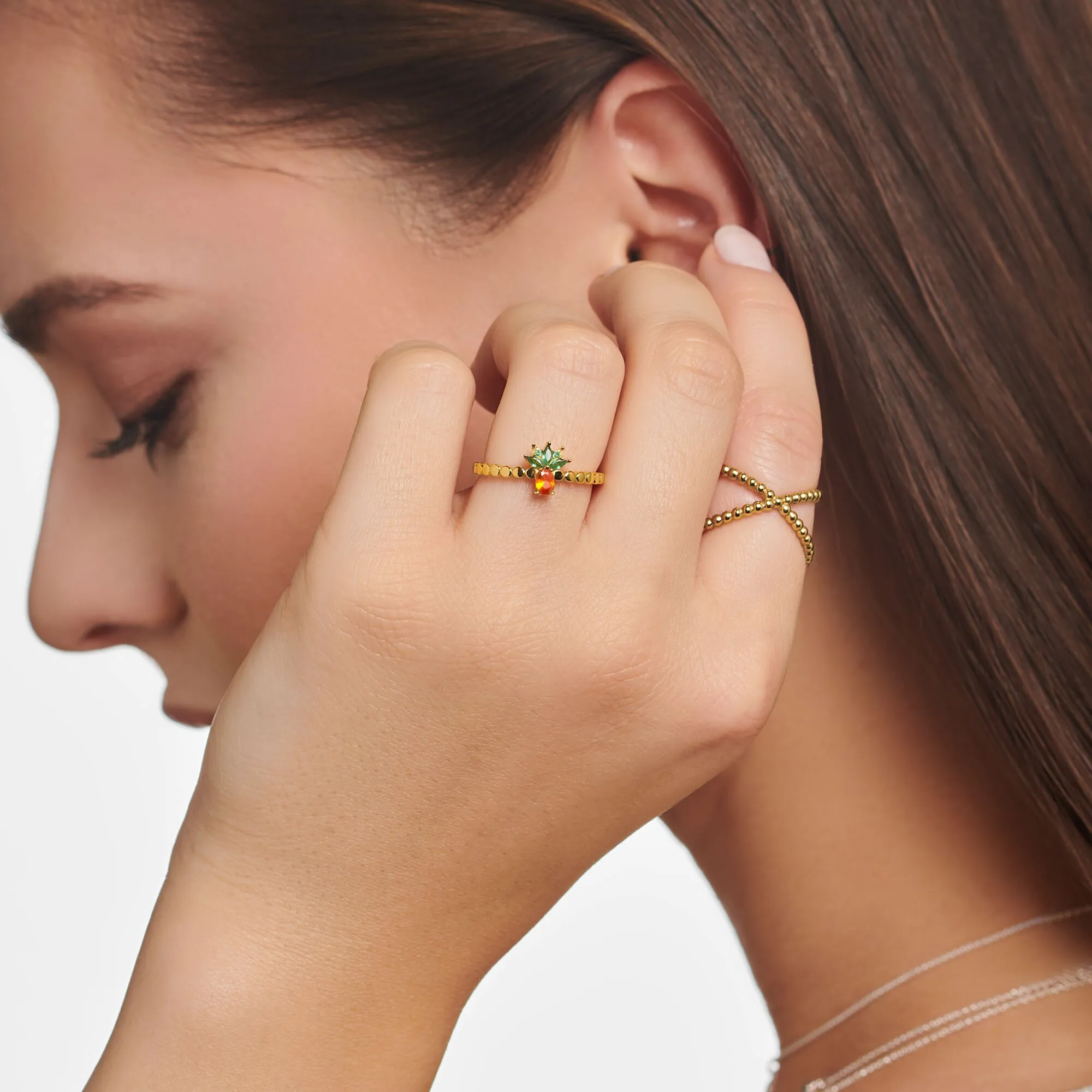 Thomas Sabo Damenringe Ring Ananas Gold