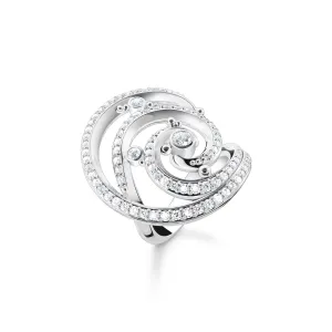 Thomas Sabo Damenringe Ring Welle mit weißen Steinen