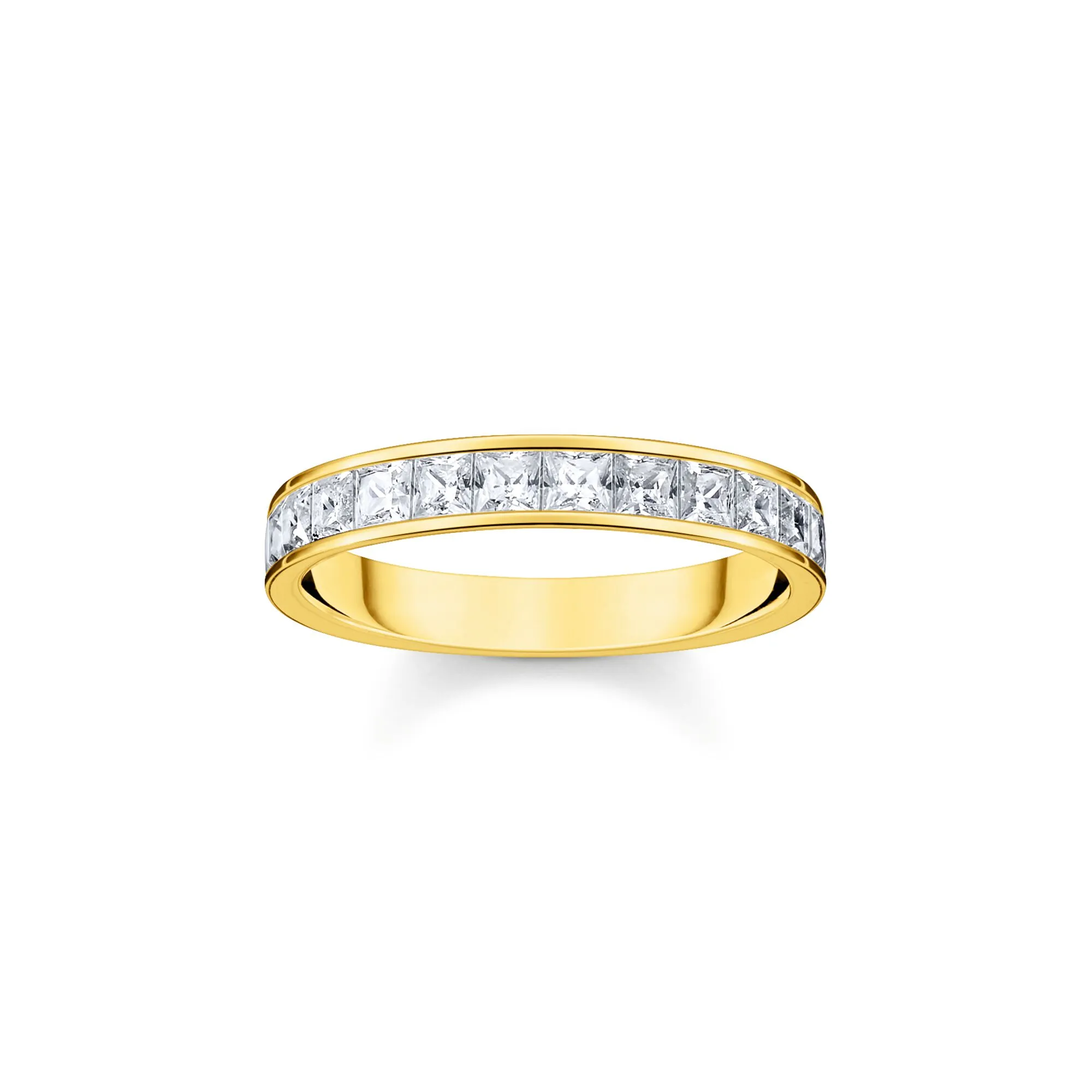 Thomas Sabo Damenringe Ring mit weißen Steinen Pavé Gold
