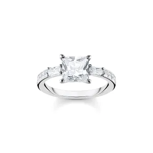 Thomas Sabo Damenringe Ring mit weißen Steinen in Silber