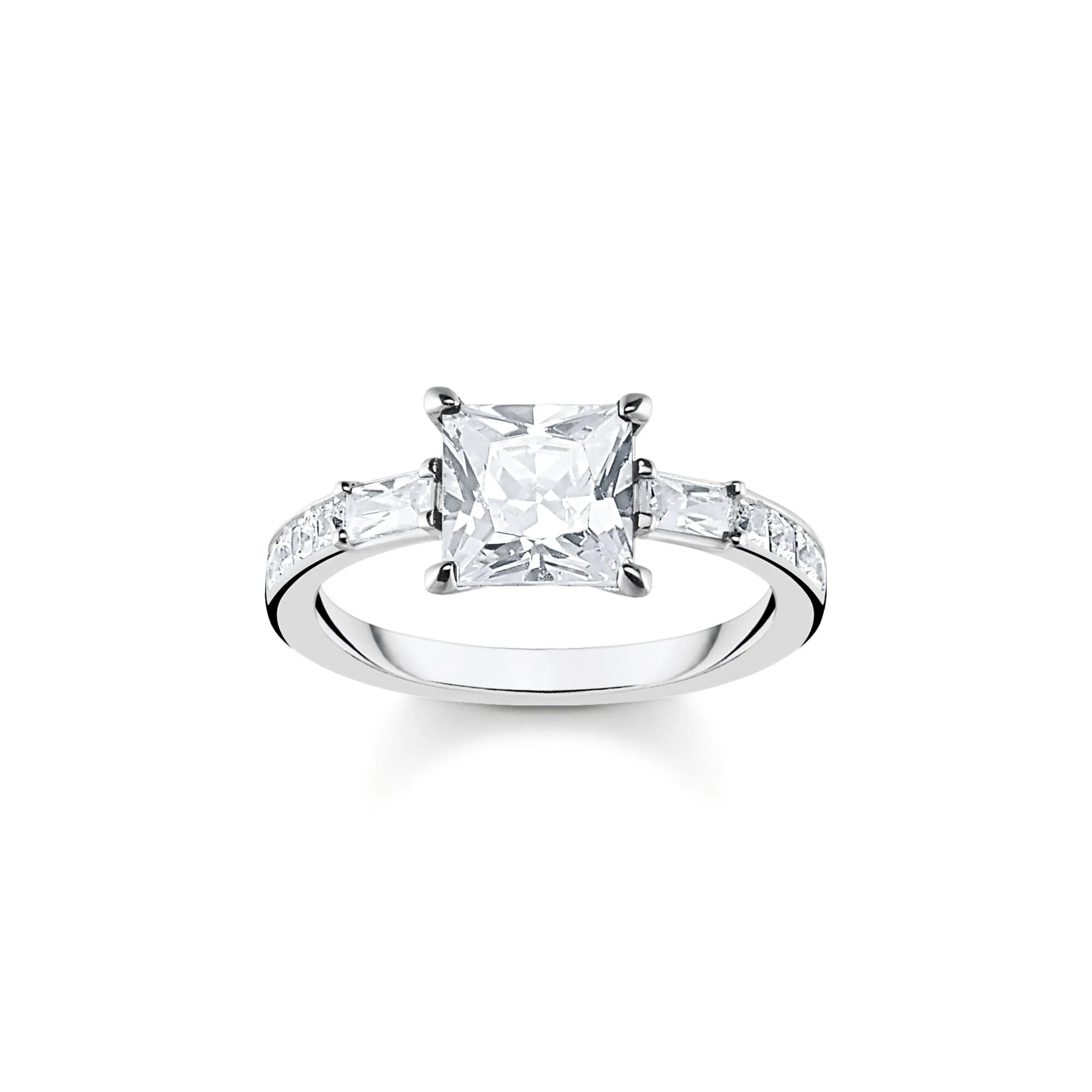 Thomas Sabo Damenringe Ring mit weißen Steinen in Silber