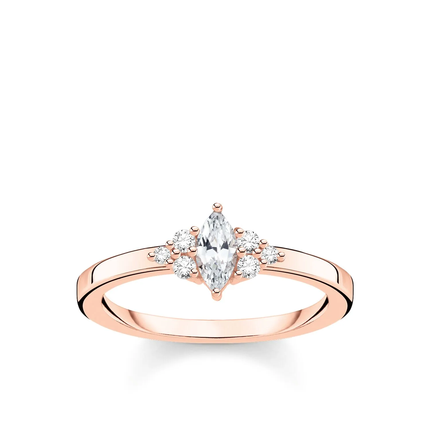 Thomas Sabo Damenringe Ring mit weißen Steinen
