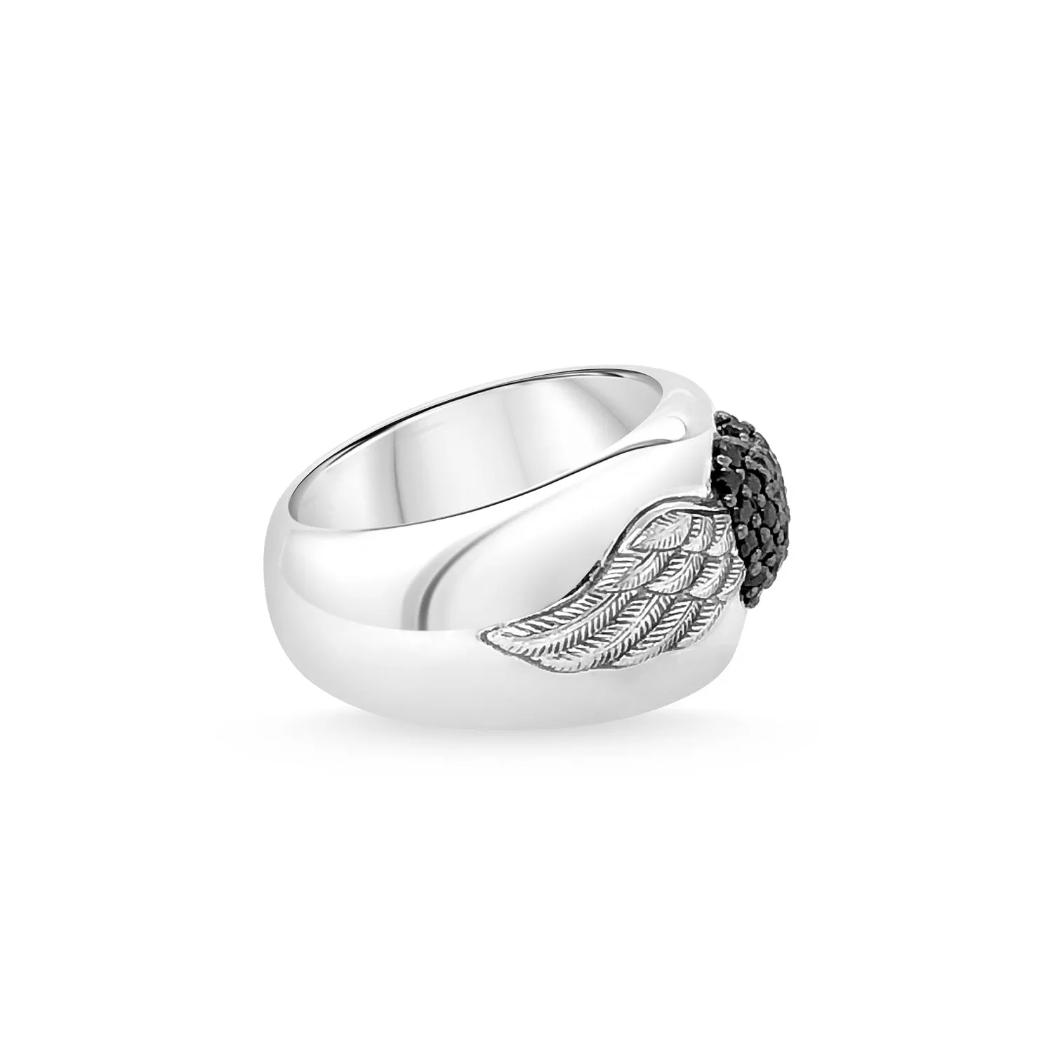 Thomas Sabo Damenringe Ring Geflügeltes Herz Schwarz