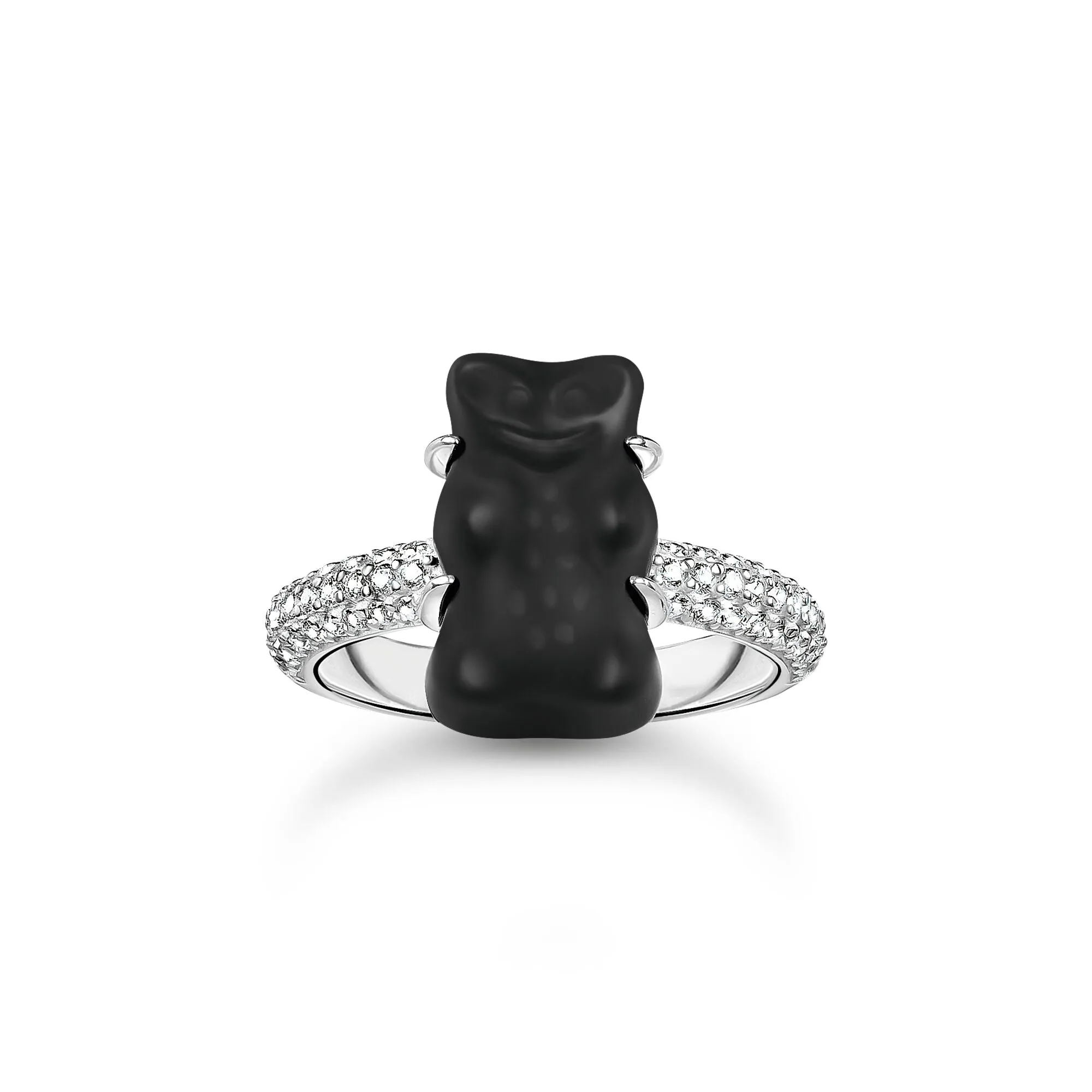 Thomas Sabo Damenringe Ring mit schwarzem Goldbär und Zirkonia