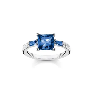 Thomas Sabo Damenring Ring mit blauen und weißen Steinen