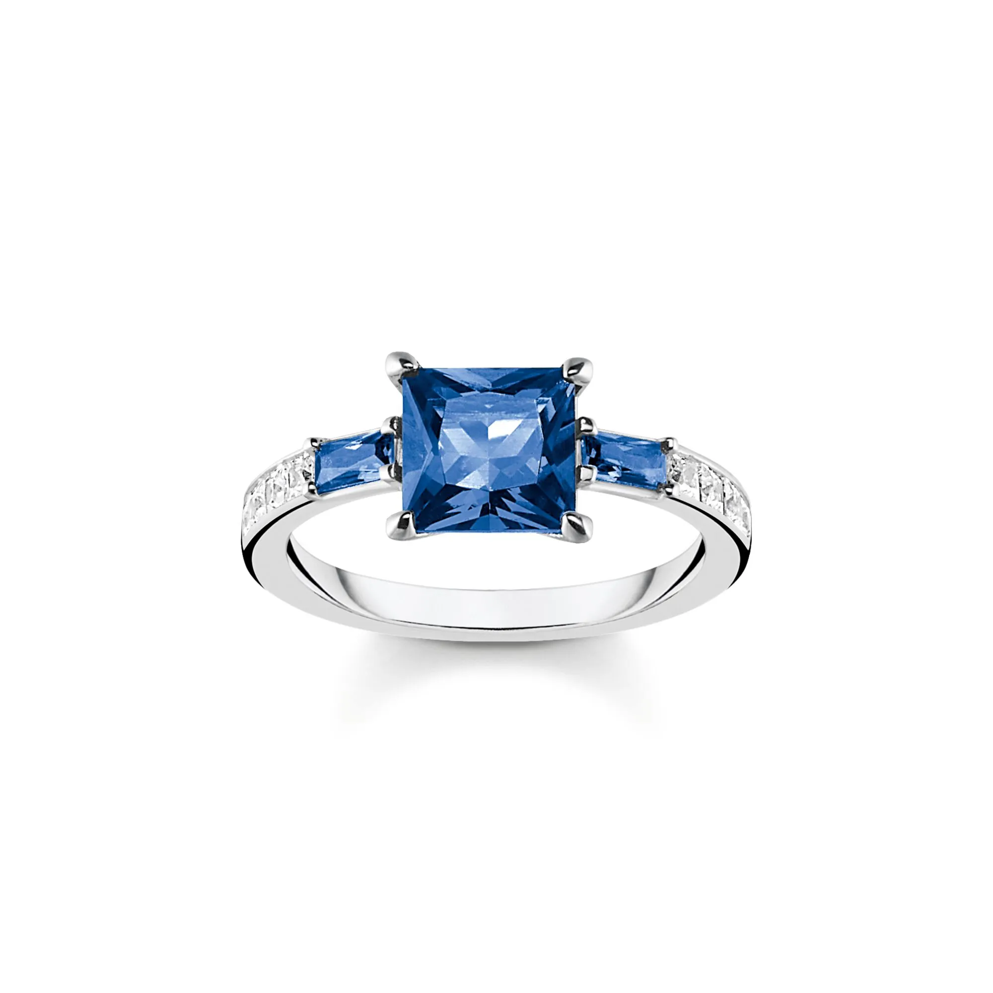 Thomas Sabo Damenring Ring mit blauen und weißen Steinen
