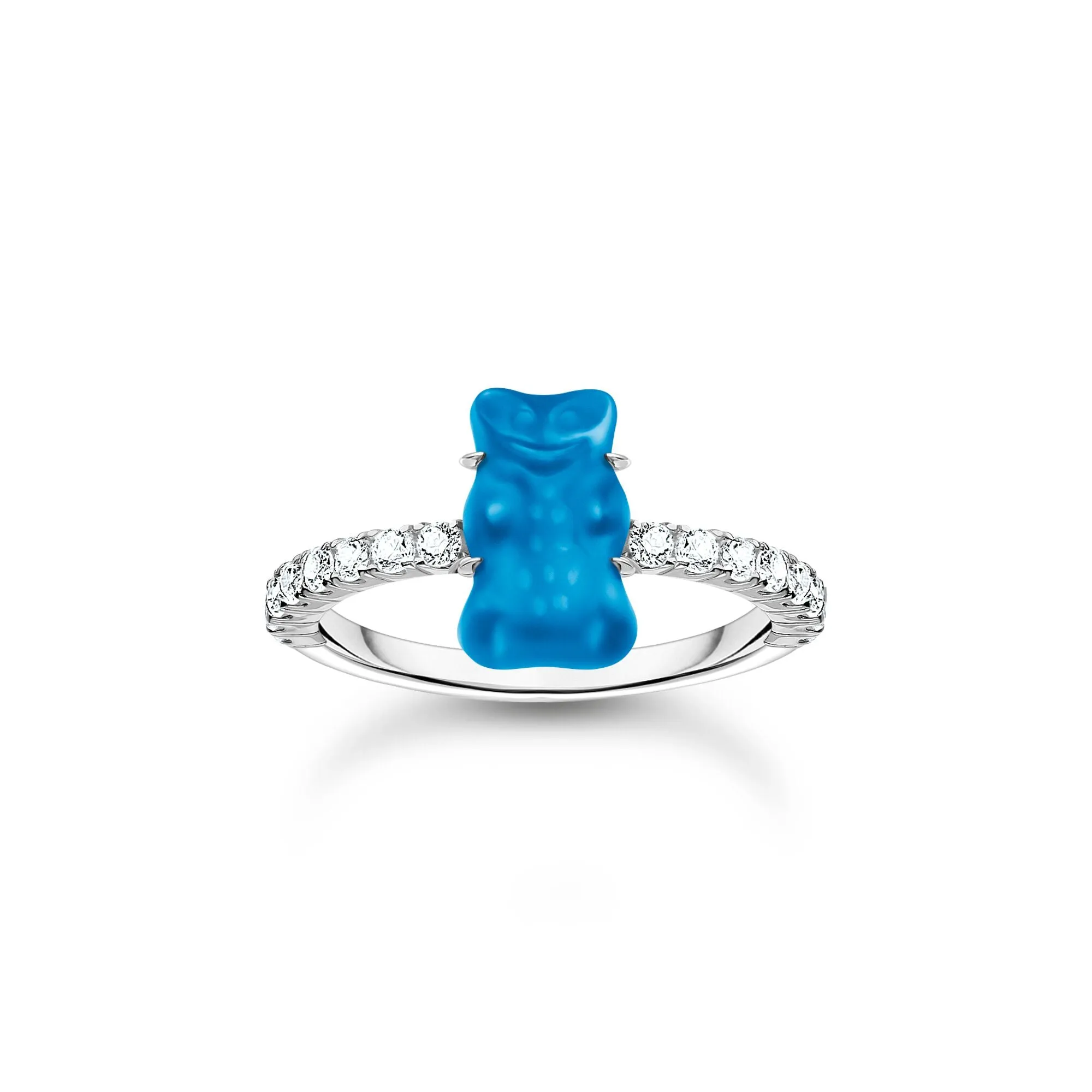 Thomas Sabo Damenringe Ring mit blauen Mini-Goldbären und Zirkonia