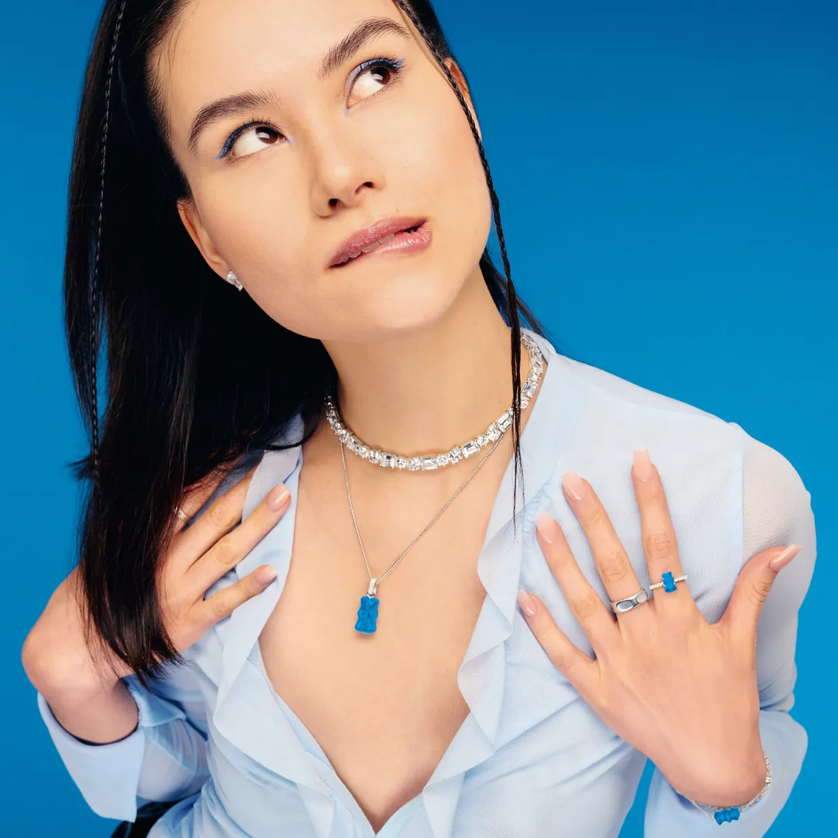 Thomas Sabo Damenringe Ring mit blauen Mini-Goldbären und Zirkonia
