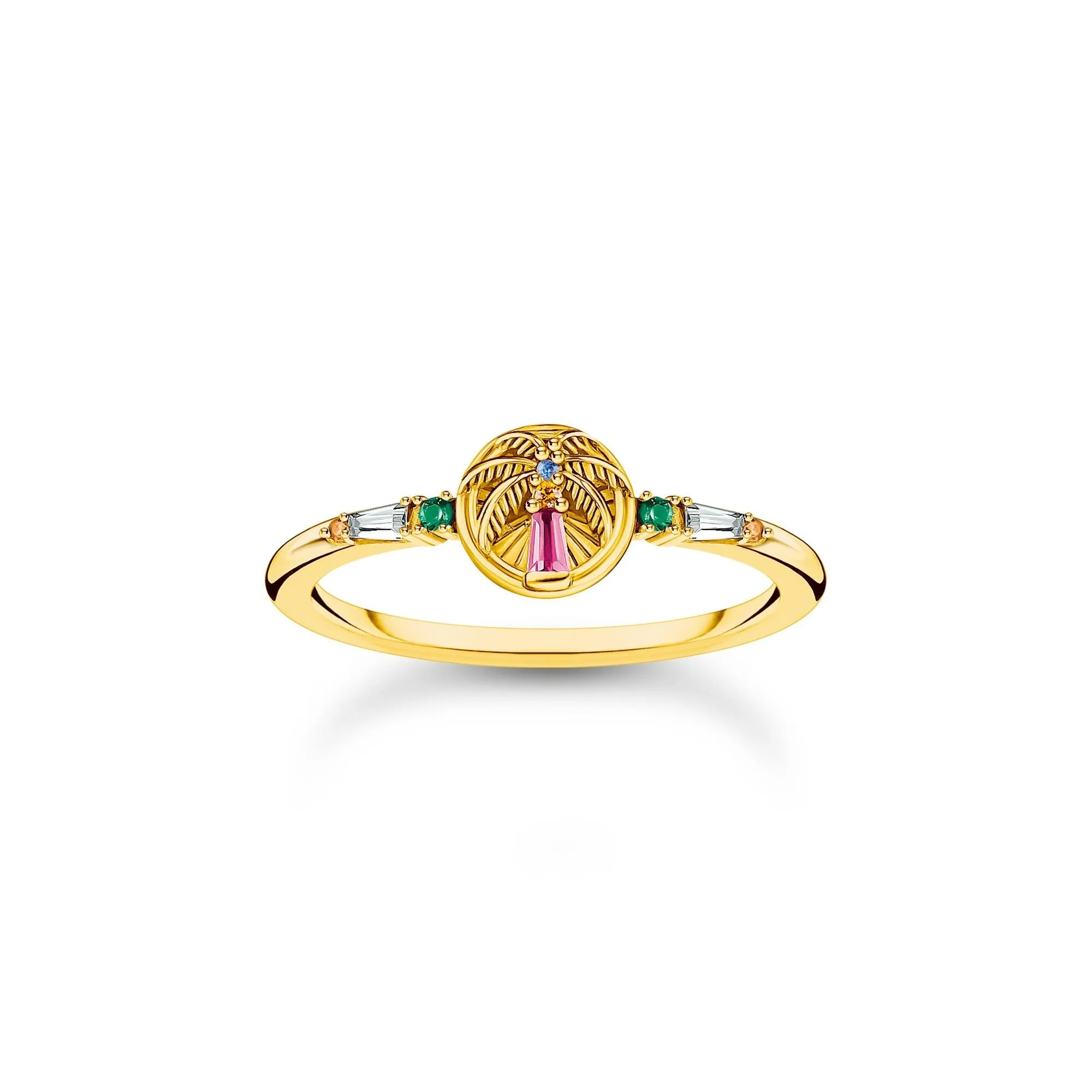 Thomas Sabo Damenringe Ring mit Palme und bunten Steinen