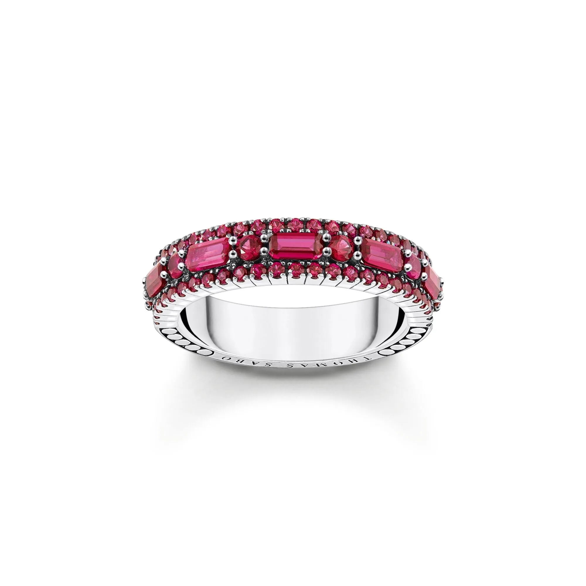 Thomas Sabo Damenringe Ring mit rubinroten Steinen