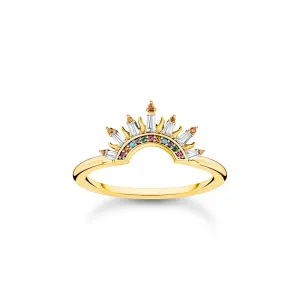 Thomas Sabo Damenringe Ring mit Sonnenstrahlen und farbigen Steinen