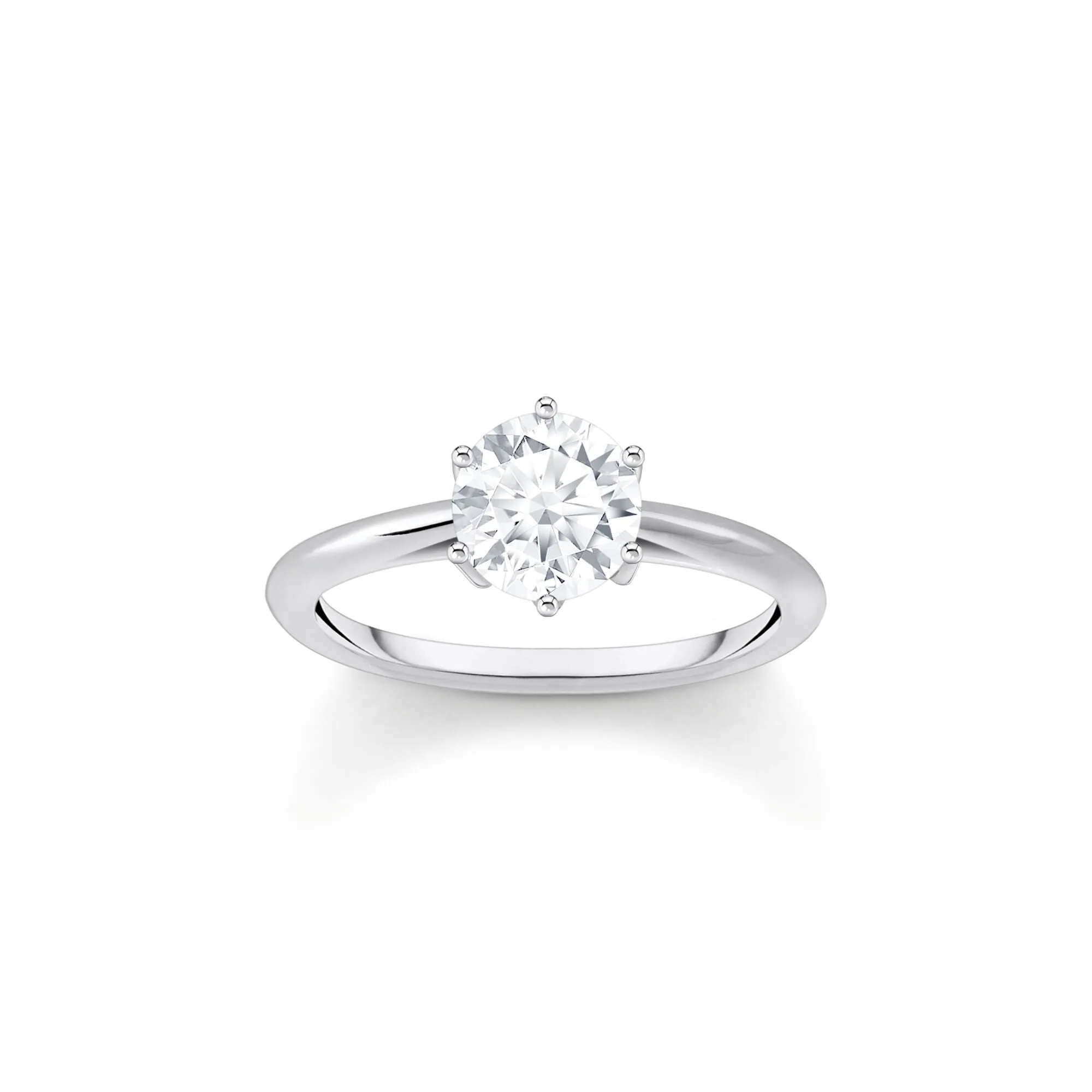 Thomas Sabo Damenringe Ring mit weißem Zirkonia im Brillantschliff