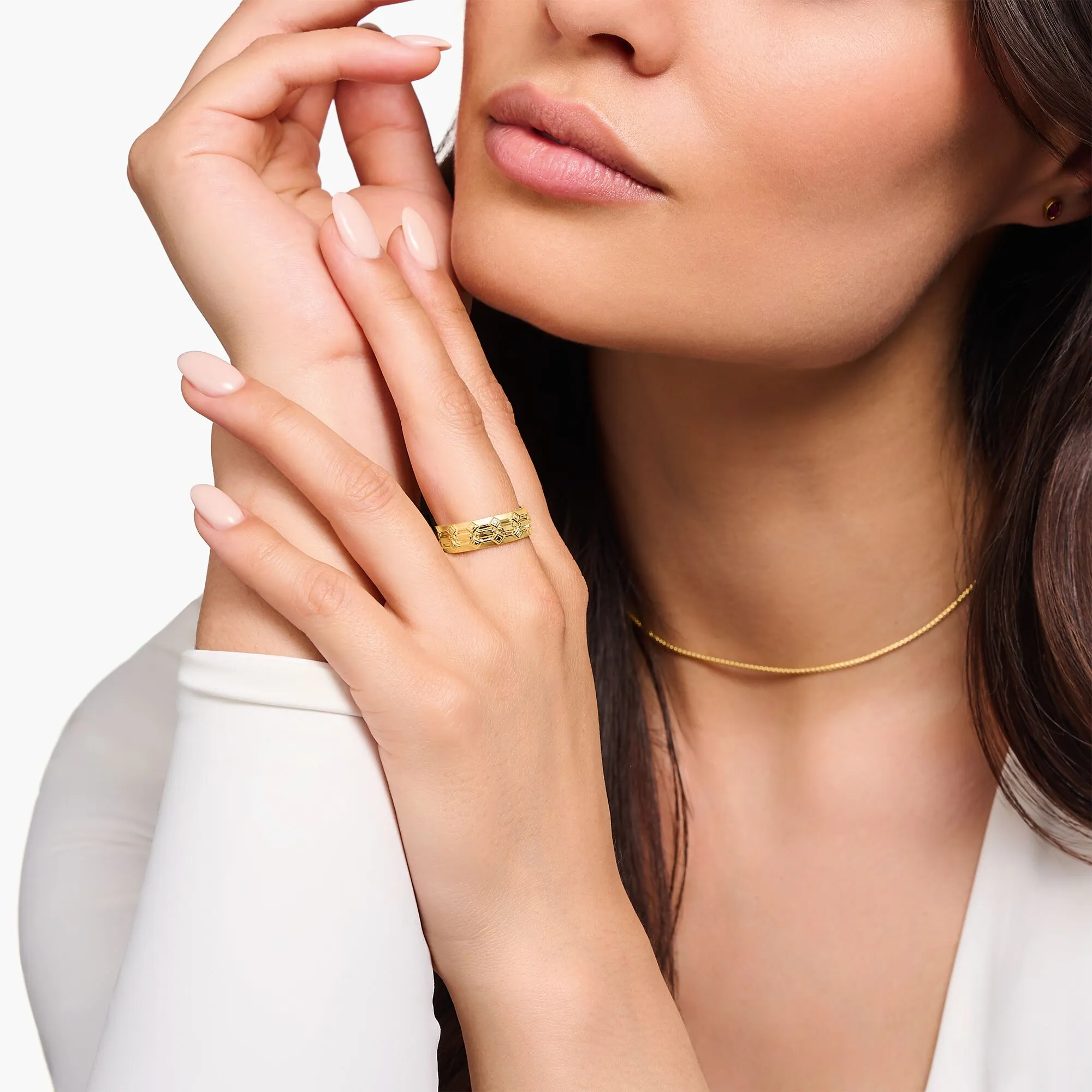 Thomas Sabo Damenringe Breiter Bandring mit Krokodil-Detail