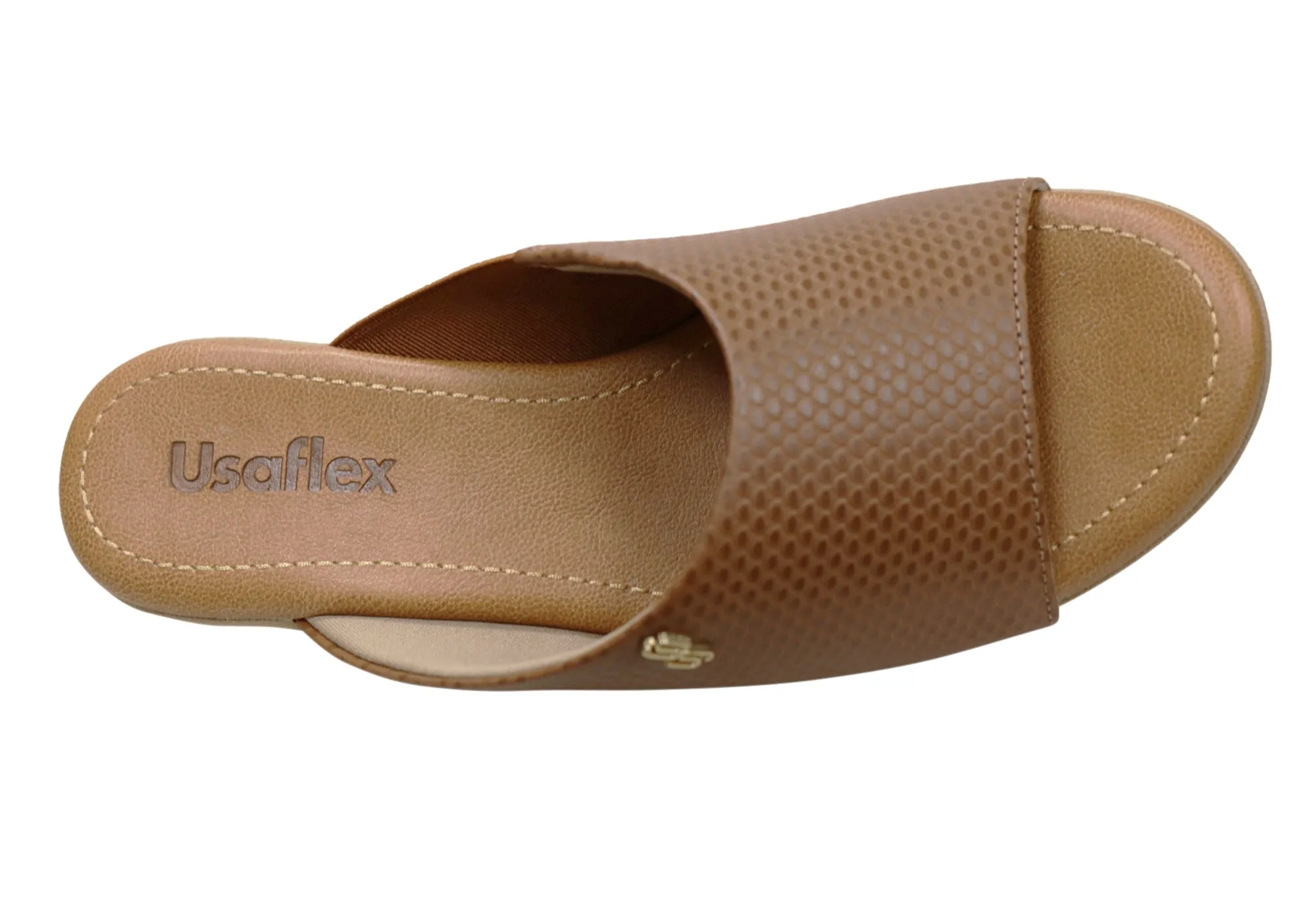 Usaflex Malvina Damen Komfort Leder Slides Sandalen Hergestellt in Brasilien Usaflex Schuhe