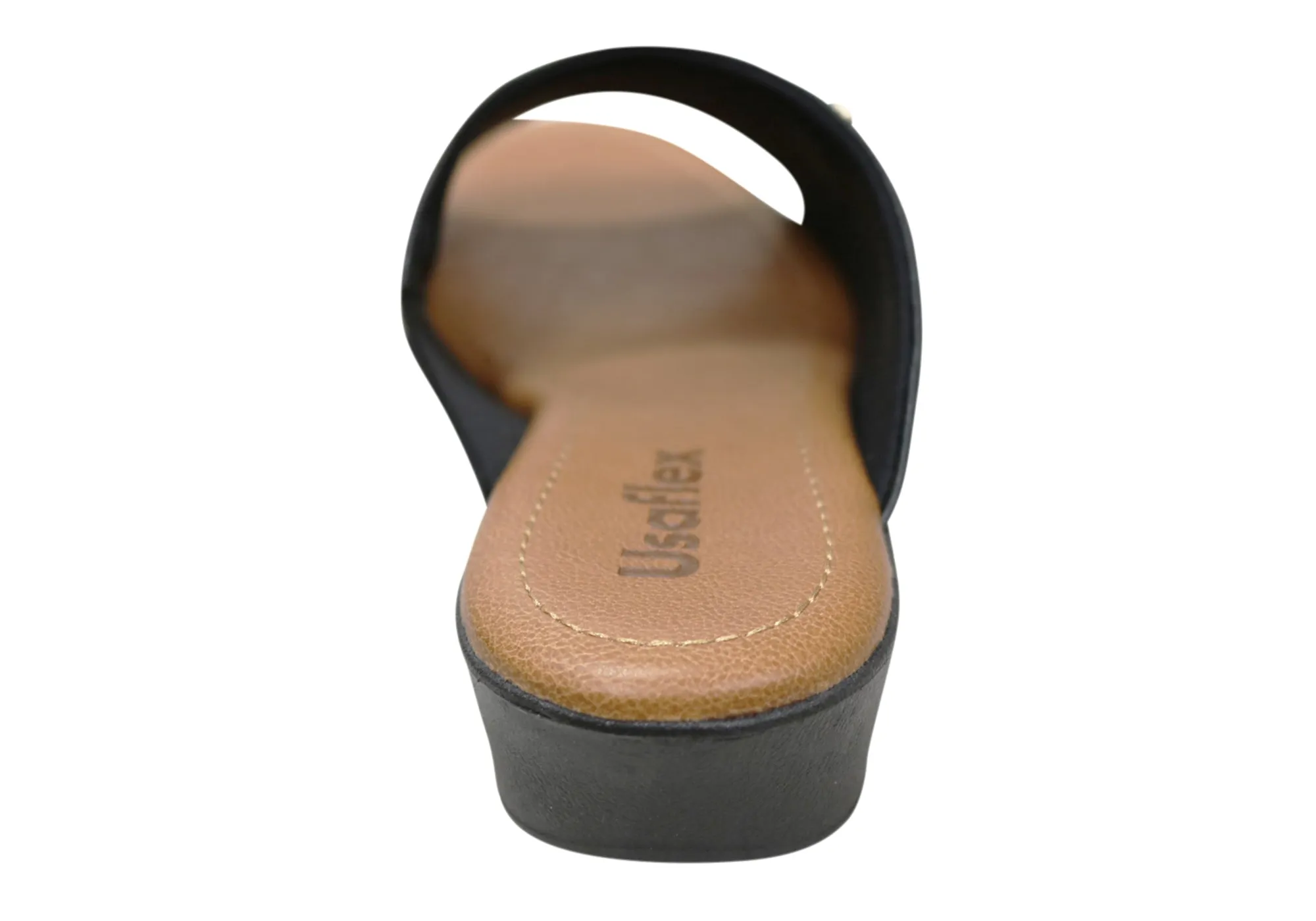 Usaflex Malvina Damen Komfort Leder Slides Sandalen Hergestellt in Brasilien Usaflex Schuhe