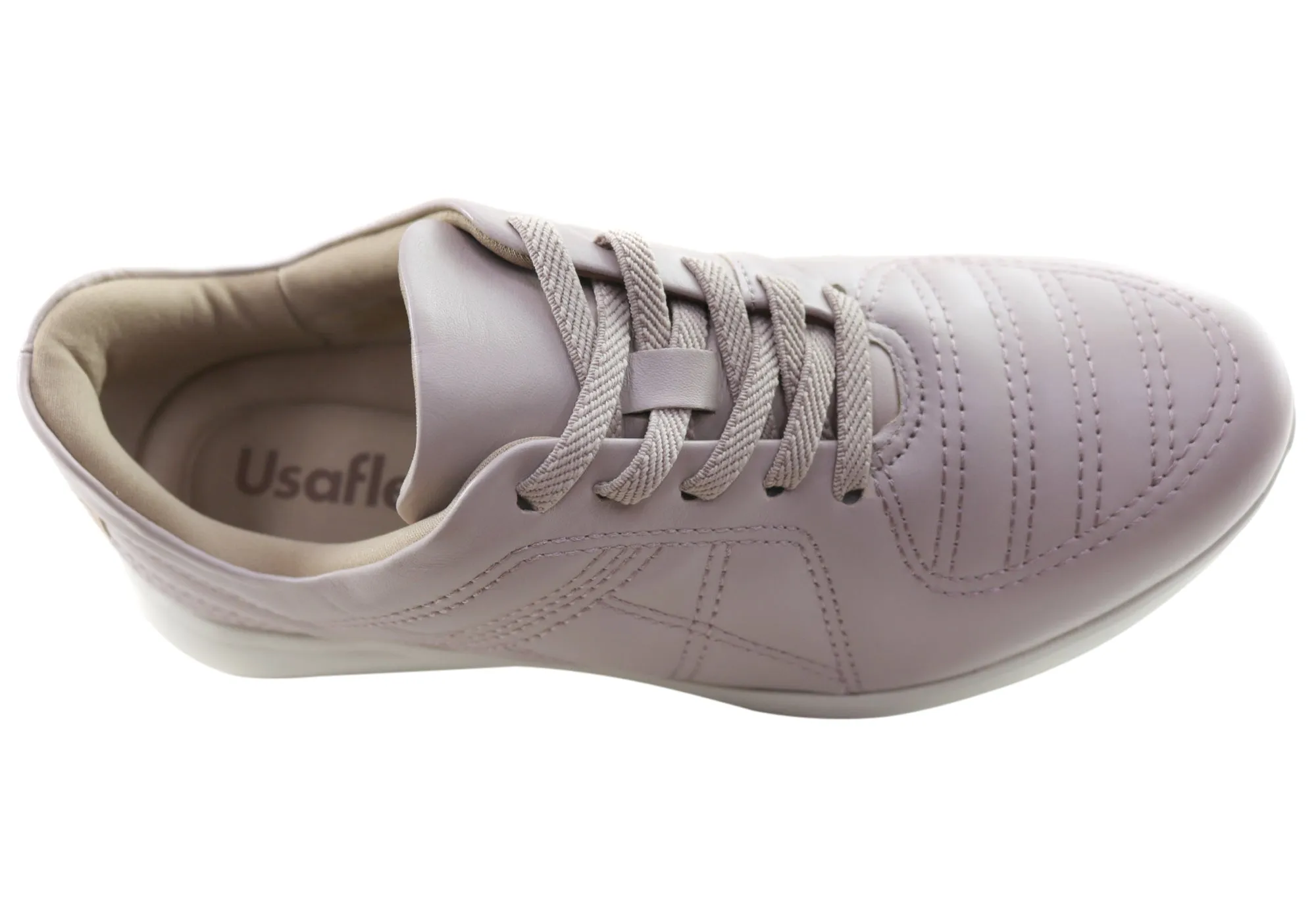 Usaflex Vella Damen Komfort Schuhe mit Polsterung aus Leder, hergestellt in Brasilien Usaflex Schuhe