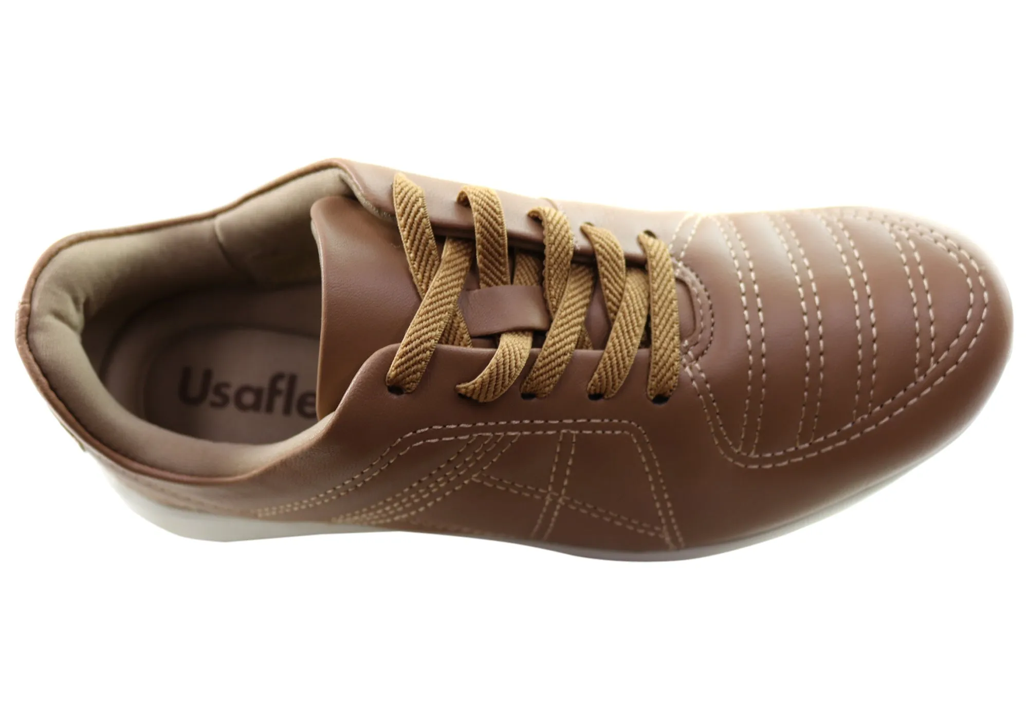 Usaflex Vella Damen Komfort Schuhe mit Polsterung aus Leder, hergestellt in Brasilien Usaflex Schuhe