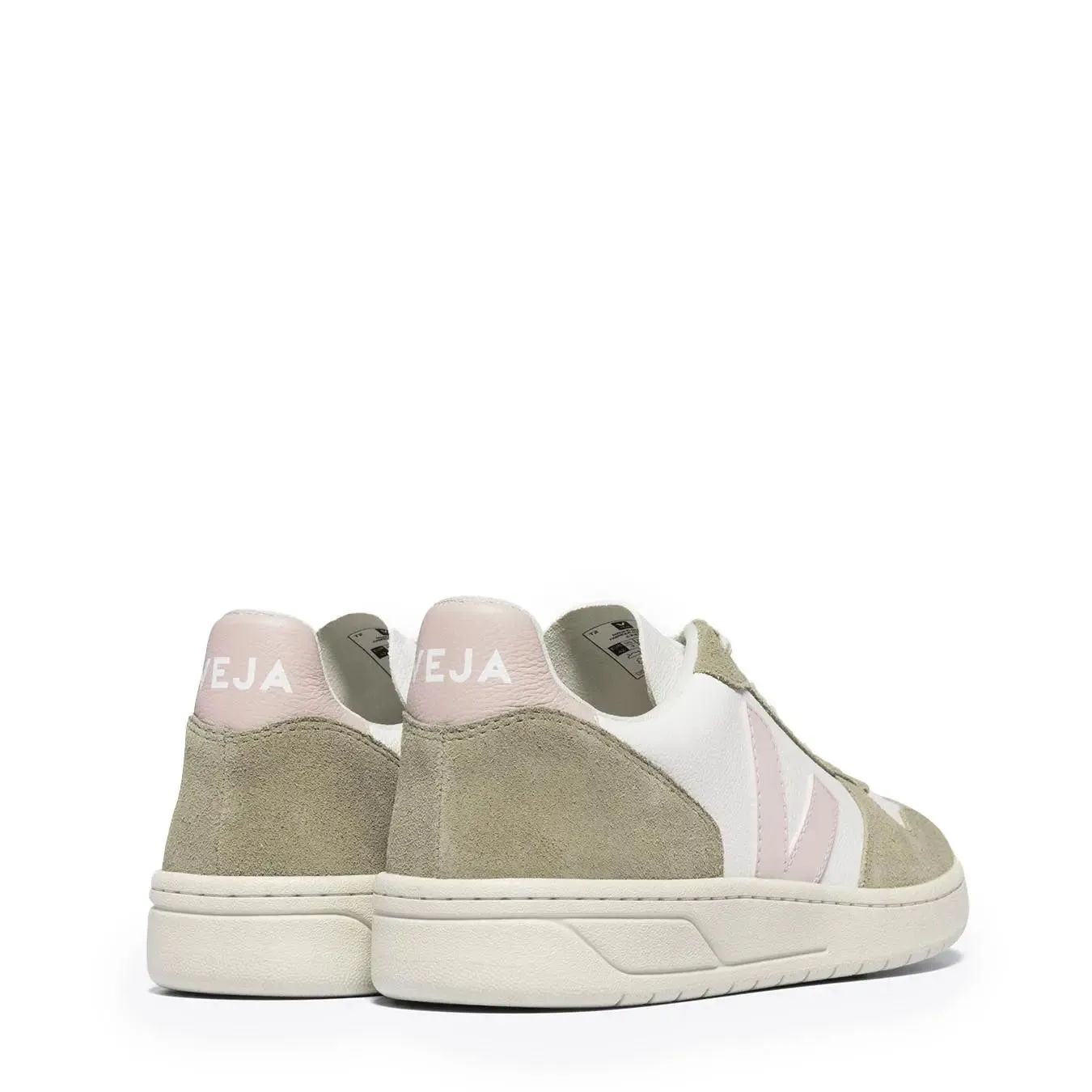 Veja Damen V-10 Chromfreies Leder Weiß Petale Sahara Veja Schuhe