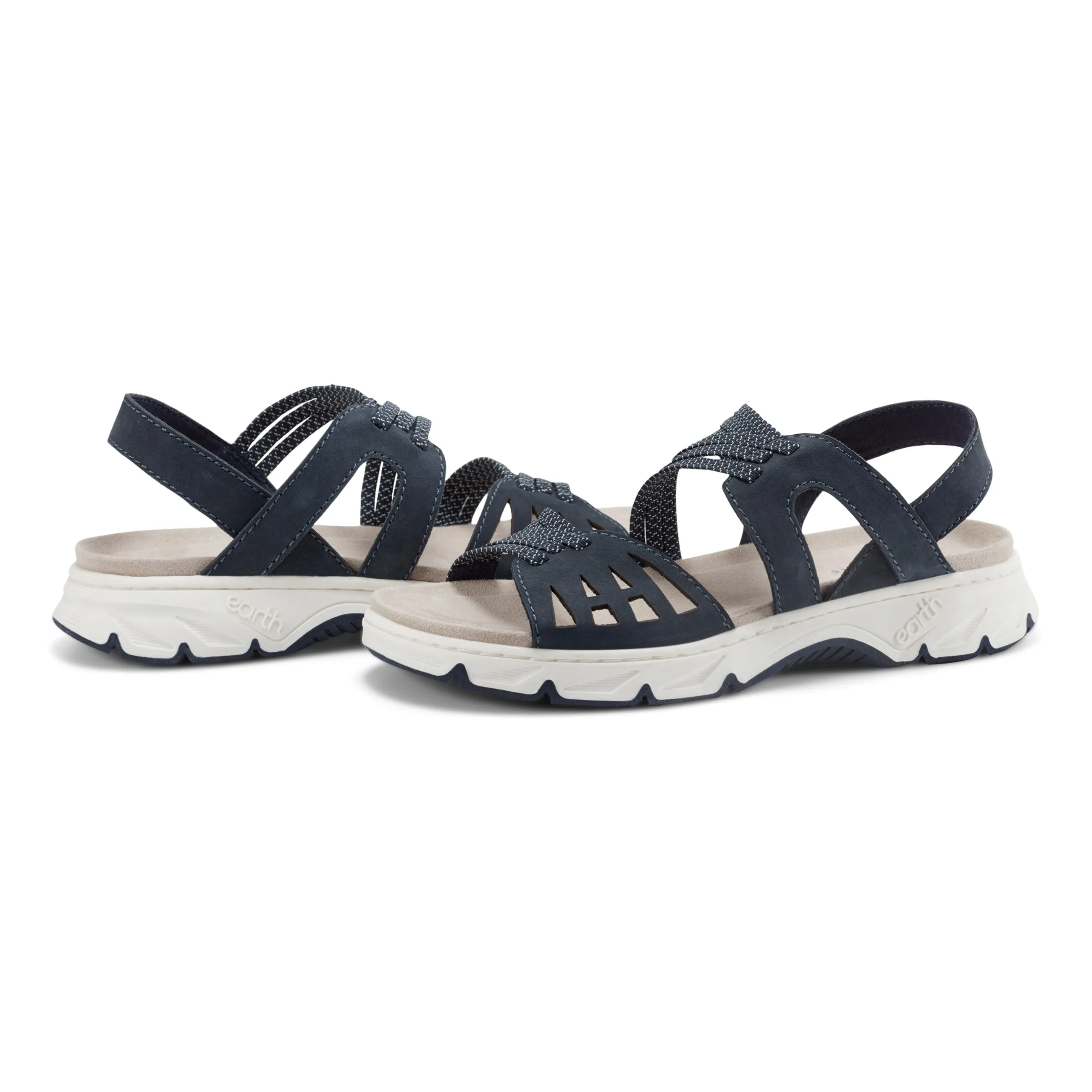 Vernon Riemchen-Slingback Freizeit-Sandalen mit flacher Sohle