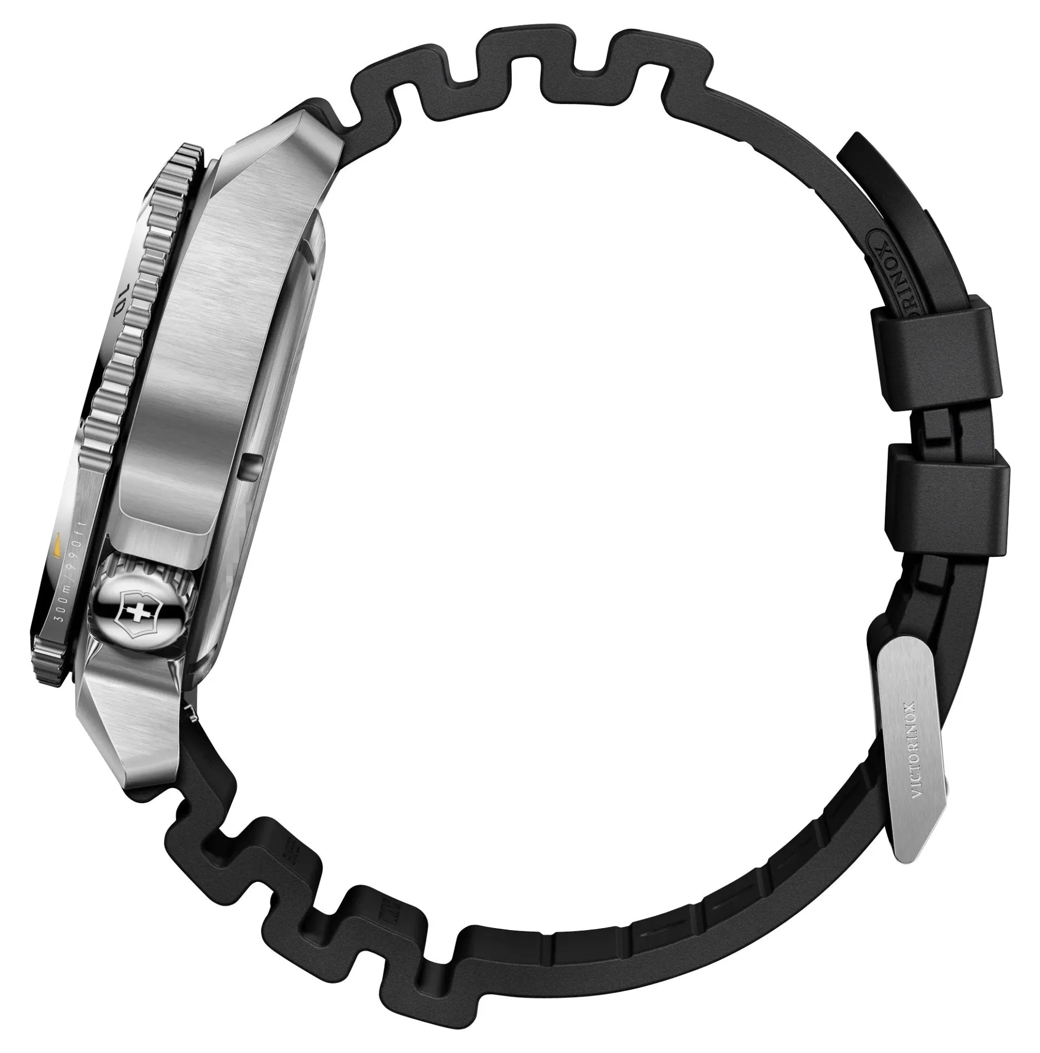 Victorinox Swiss Army Dive Pro Automatikuhr Edelstahl Schwarz Zifferblatt Schwarzes Gummiarmband Tag/Datum Taucheruhr Herren 241994 Victorinox Swiss Army Uhren