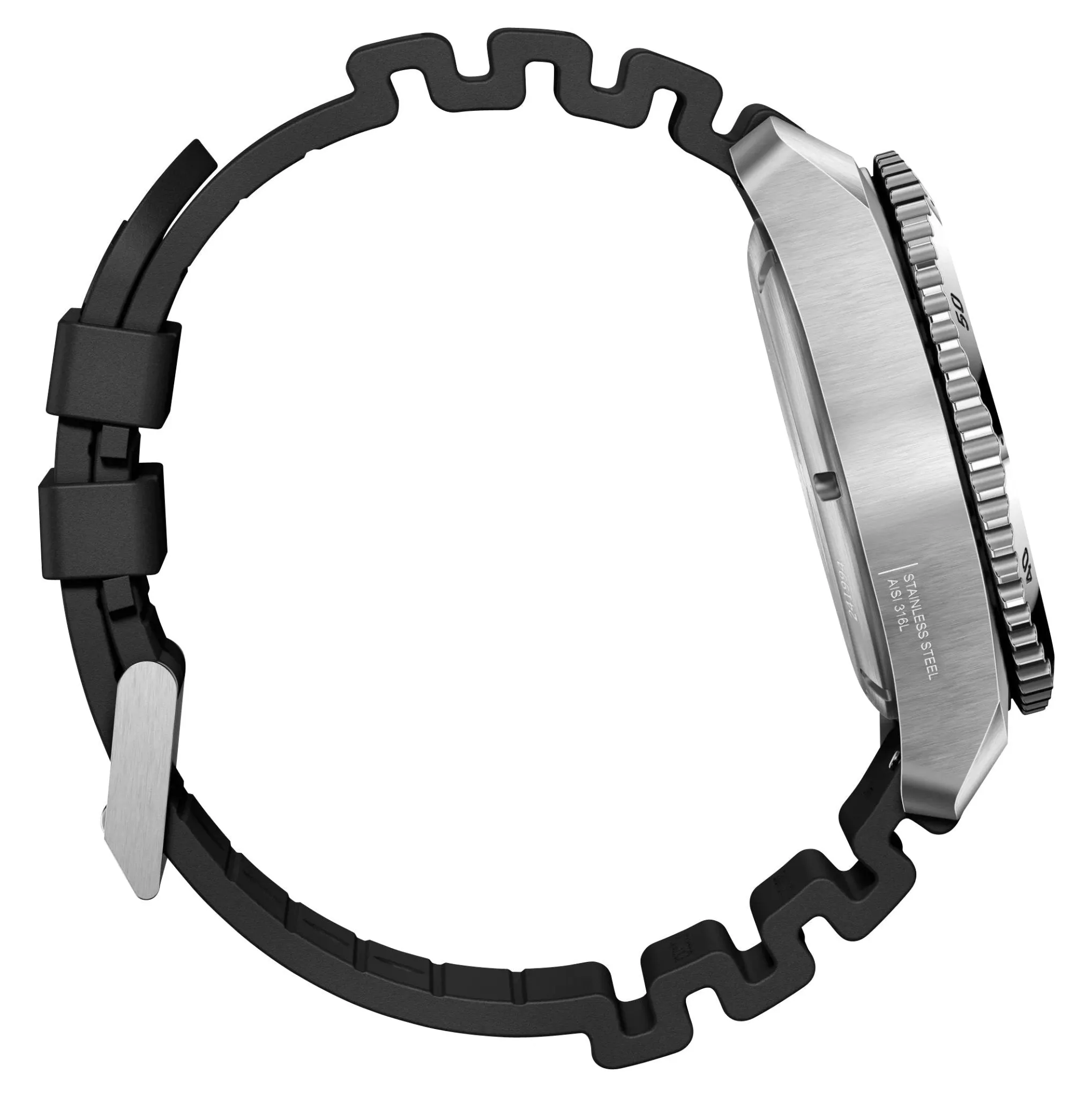 Victorinox Swiss Army Dive Pro Automatikuhr Edelstahl Schwarz Zifferblatt Schwarzes Gummiarmband Tag/Datum Taucheruhr Herren 241994 Victorinox Swiss Army Uhren