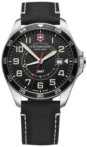 Victorinox Swiss Army FieldForce GMT Dual Time Zone Edelstahl Herren Armbanduhr Kalender 241895 Victorinox Swiss Army Uhren