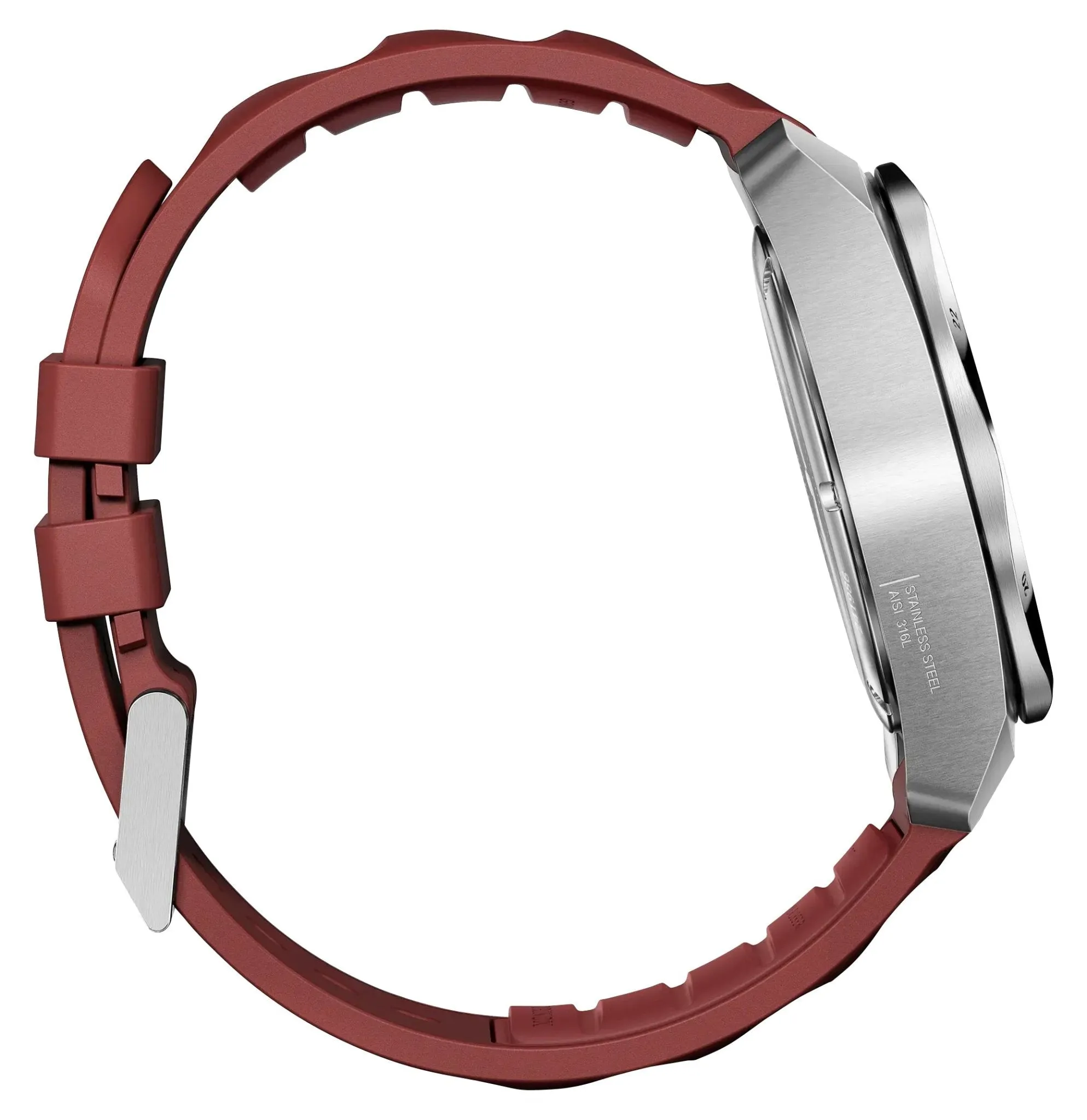 Victorinox Swiss Army I.N.O.X. Chronograph Edelstahl Rot Zifferblatt Roter Gummiarmband Tag/Datum Taucher Quarz Herrenuhr 241986 Victorinox Swiss Army Uhren