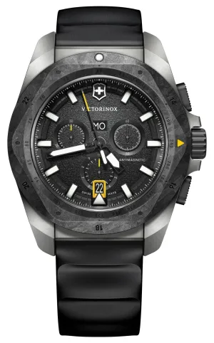 Victorinox Swiss Army I.N.O.X. Chronograph Titanium Schwarz Zifferblatt Schwarzes Gummiarmband Tag/Datum Taucher Quarz Herrenuhr 242011 Victorinox Swiss Army Uhren