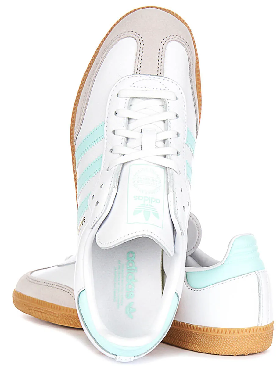 Adidas Samba OG in Weiß Blau für Jugend Schuhe Adidas