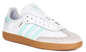 Adidas Samba OG in Weiß Blau für Jugend Schuhe Adidas