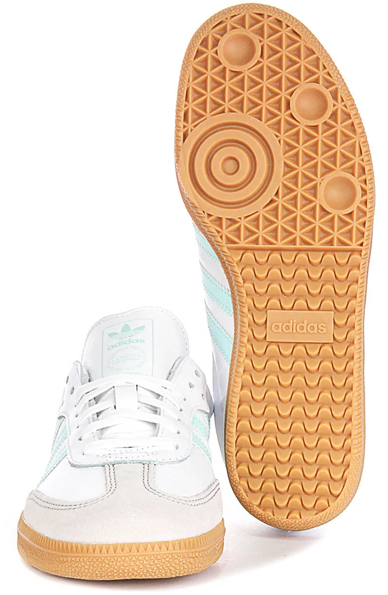 Adidas Samba OG in Weiß Blau für Jugend Schuhe Adidas