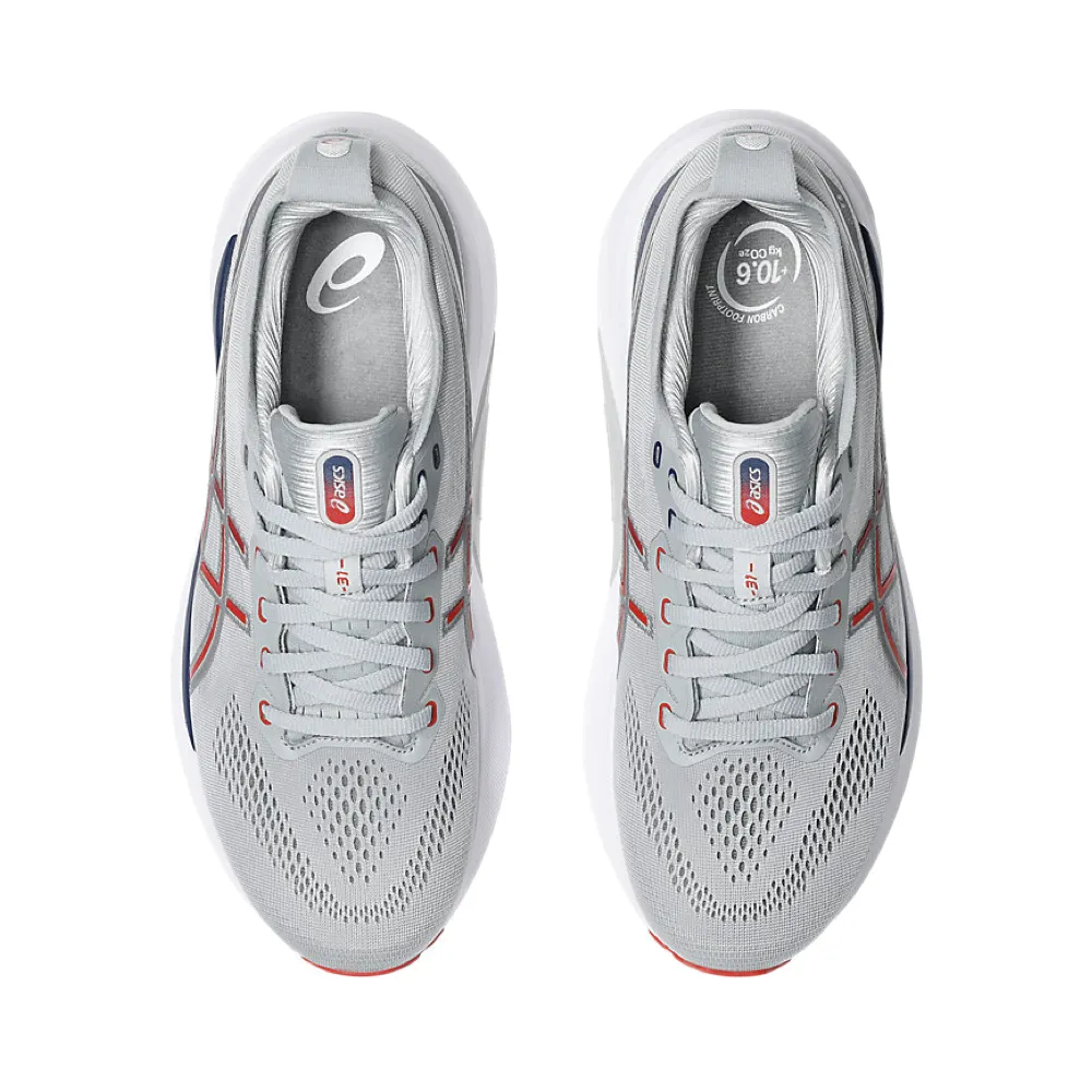 Asics Herren Gel-Kayano 31 Sneaker in Piedmont Grau/Feurig Rot