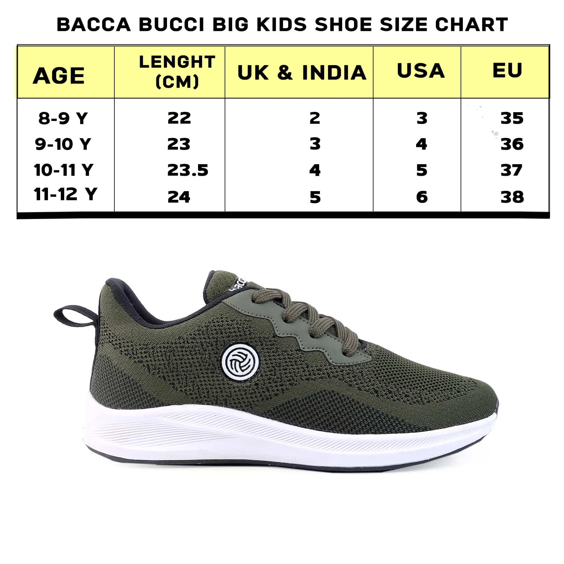 Bacca Bucci Jungen oder Mädchen Essential Strick Laufschuh (Alter: 8 bis 12 Jahre)