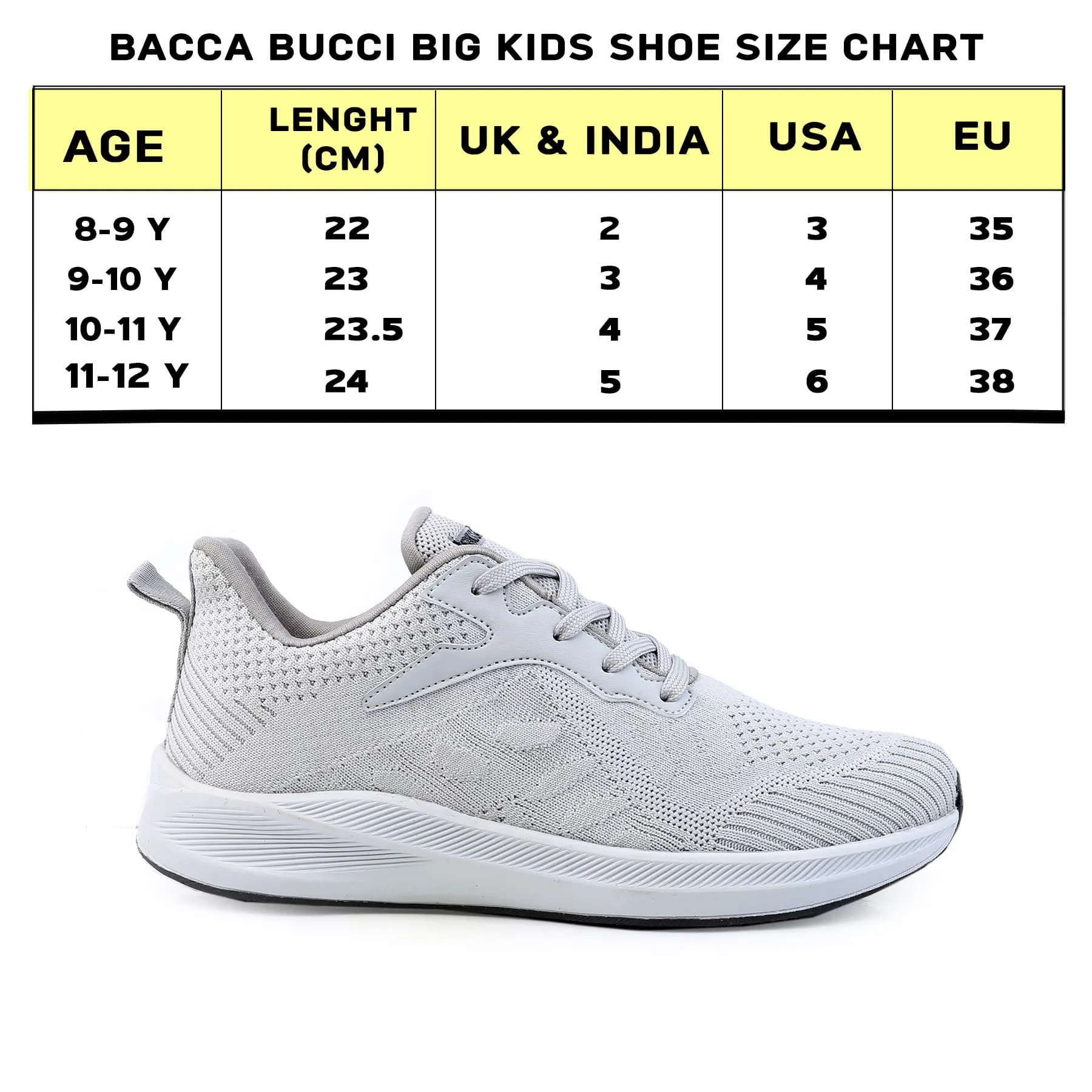 Bacca Bucci Jungen oder Mädchen Essential Strick Laufschuh (Alter: 8 bis 12 Jahre)
