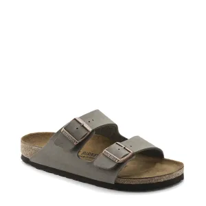 Birkenstock Arizona Birkibuc Sandale in Steingrau