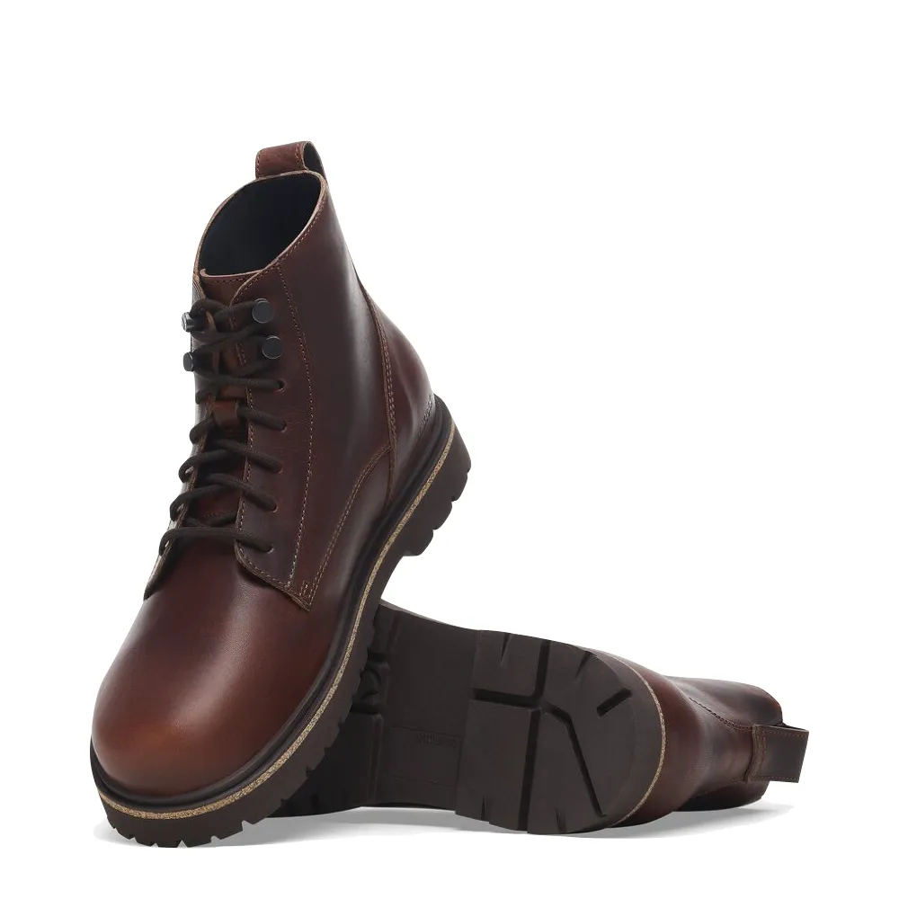 Birkenstock Herren Highwood Stiefel aus Leder mit Schnürung in Schokoladenbraun