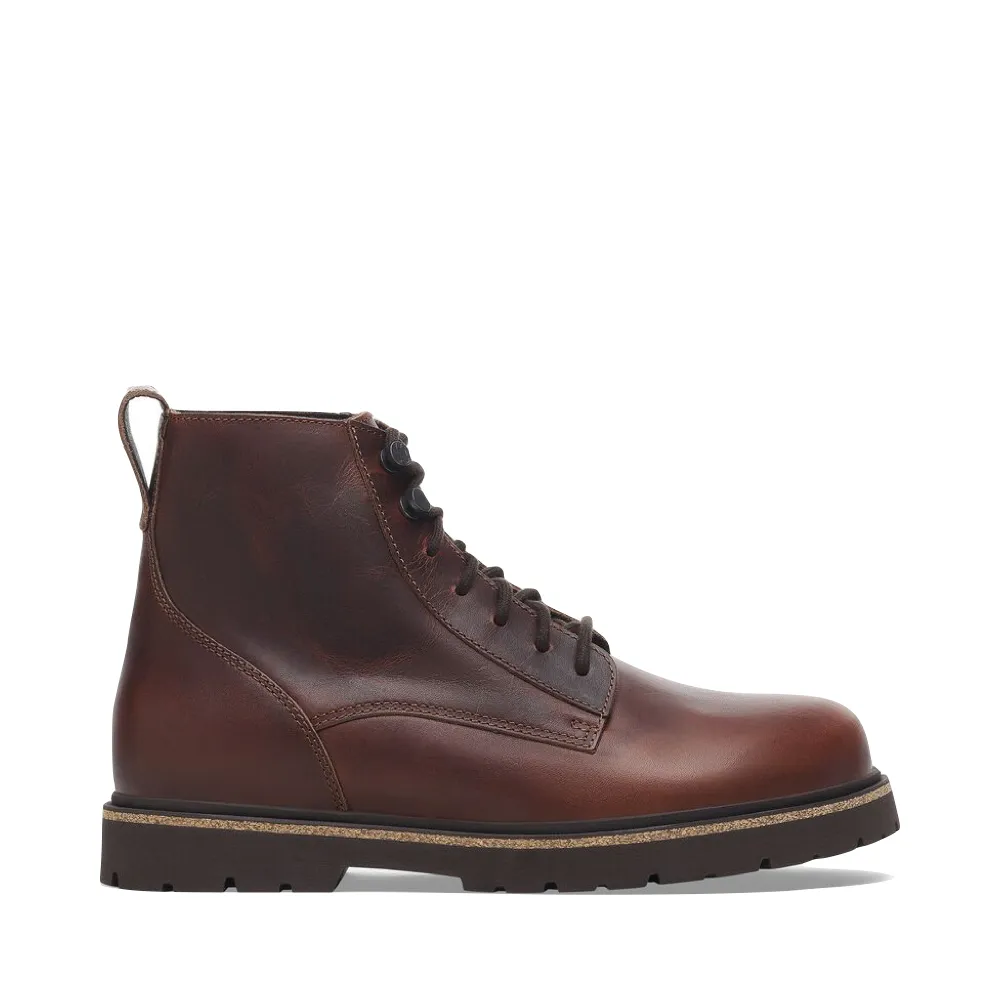 Birkenstock Herren Highwood Stiefel aus Leder mit Schnürung in Schokoladenbraun