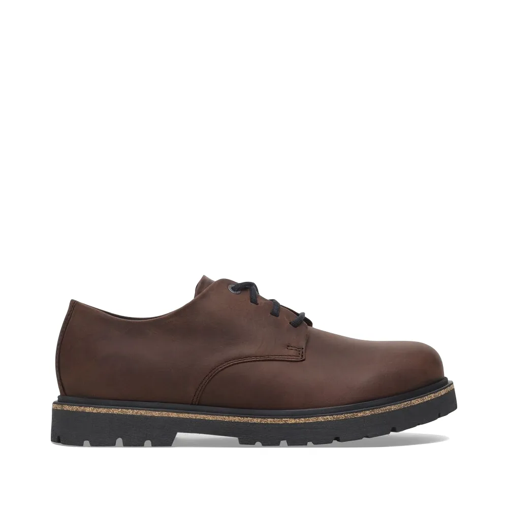 Birkenstock Herren Highwood Geölter Leder Niedrige Schnürung in Habana Braun