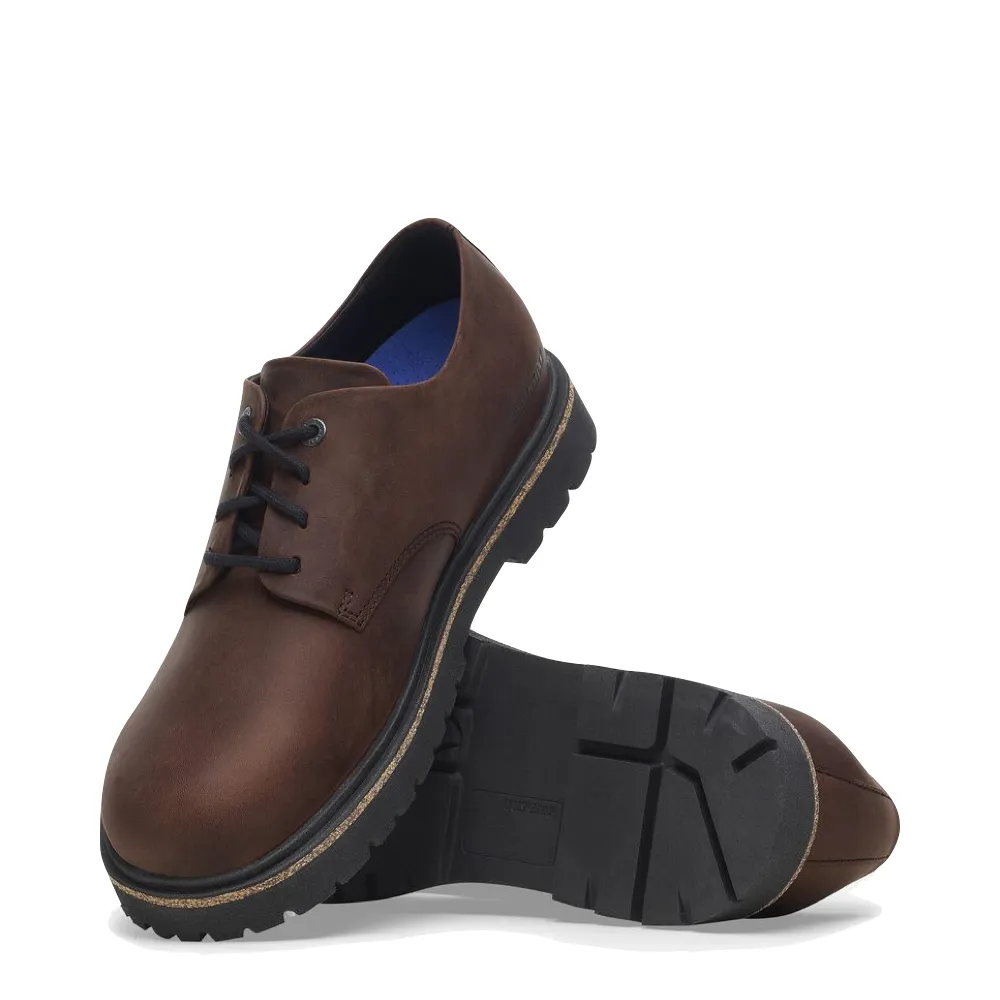 Birkenstock Herren Highwood Geölter Leder Niedrige Schnürung in Habana Braun