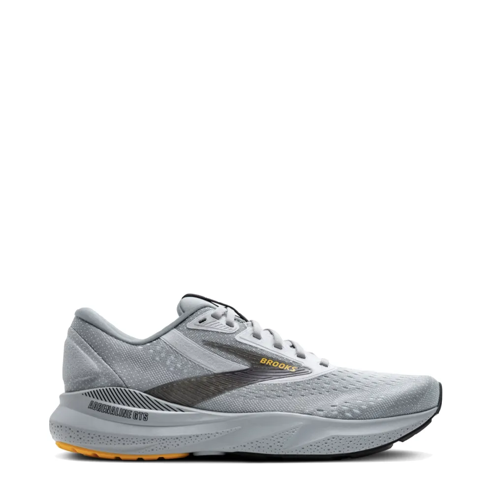 Brooks Herren Adrenaline GTS 24 Turnschuh in Alloy/Weiß/Gold Fusion